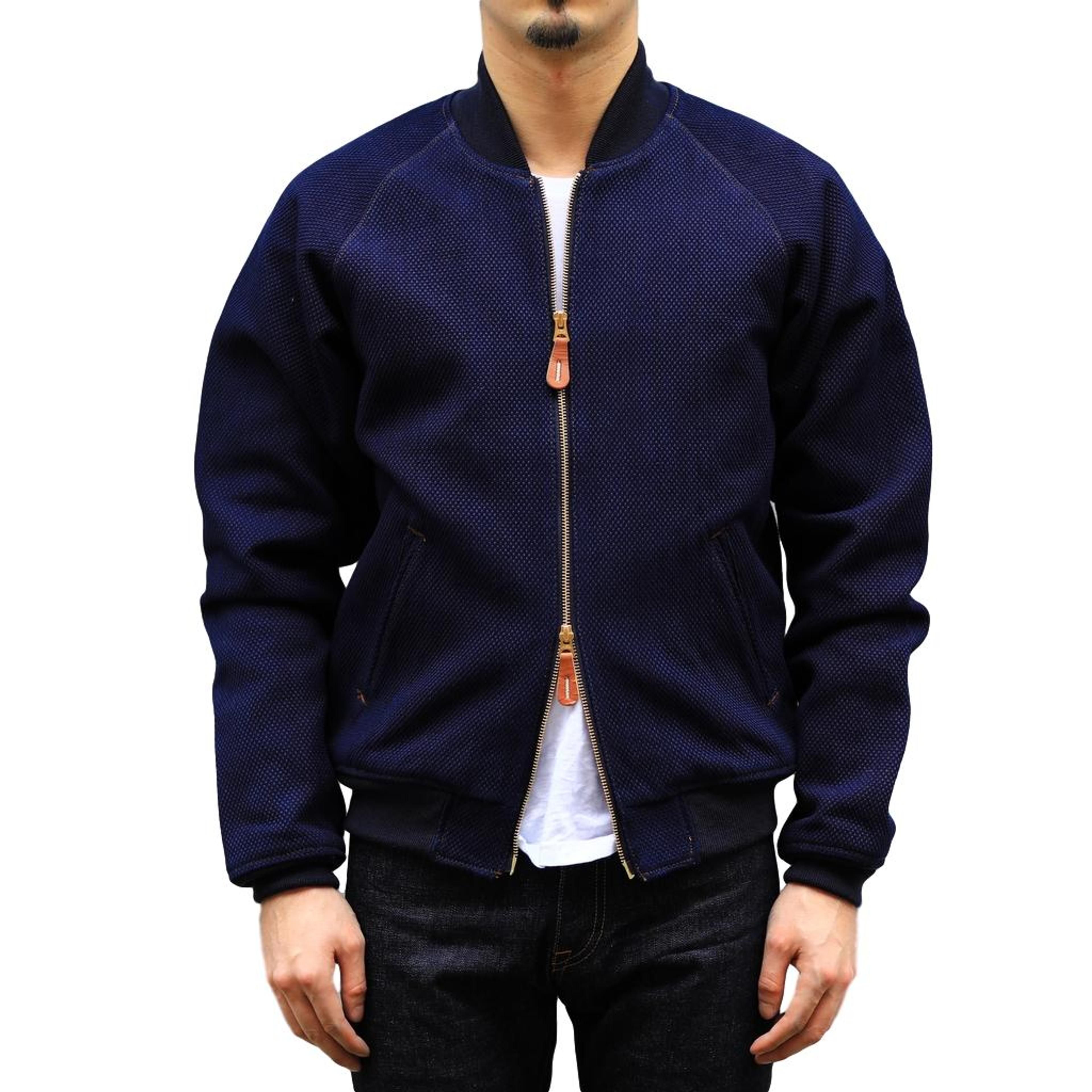 OD+SDA "Kasezome" Indigo Sashiko Selvedge Bomber Jacket - Okayama Denim