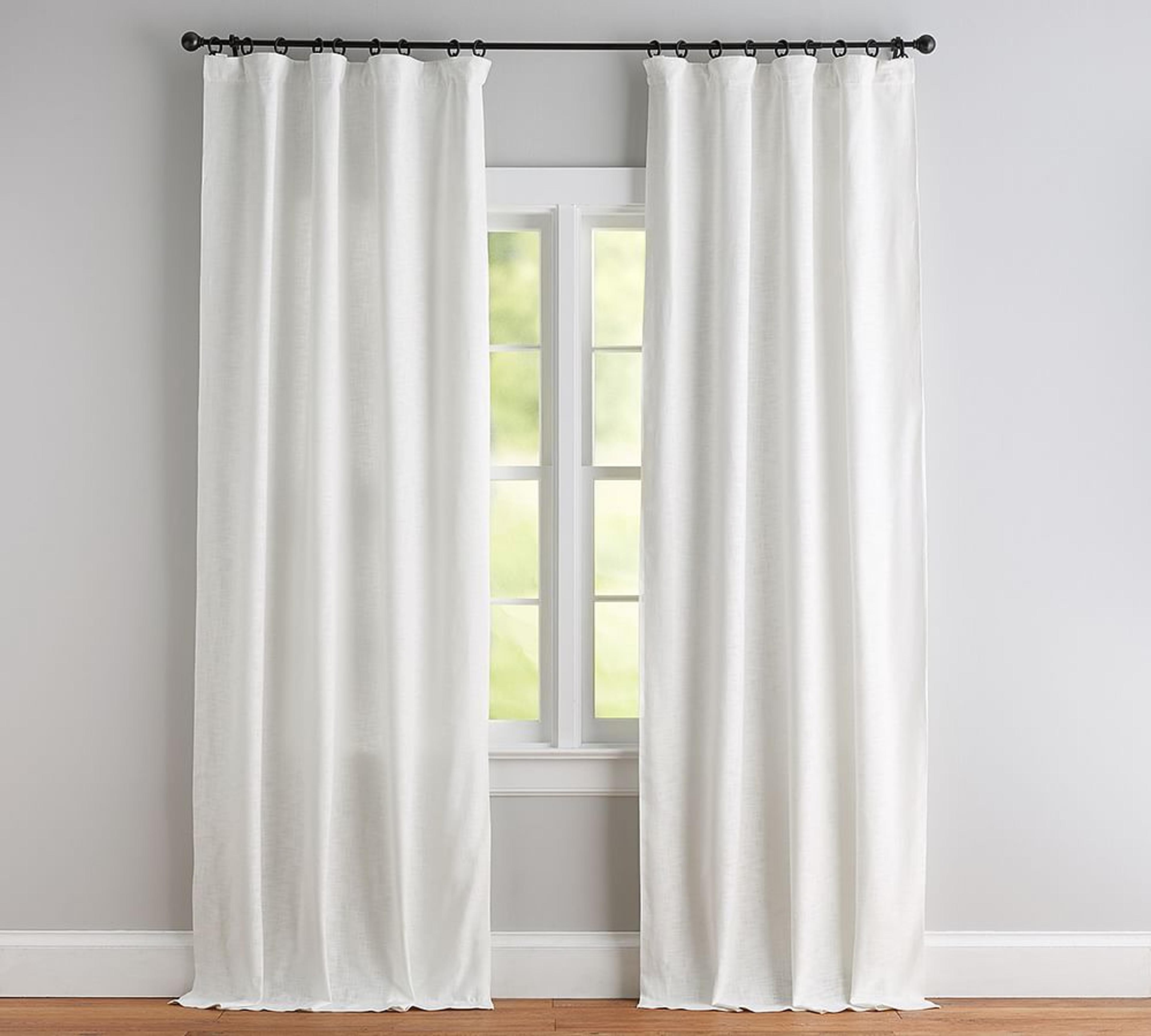 Seaton Textured Cotton Curtain | Pottery Barn