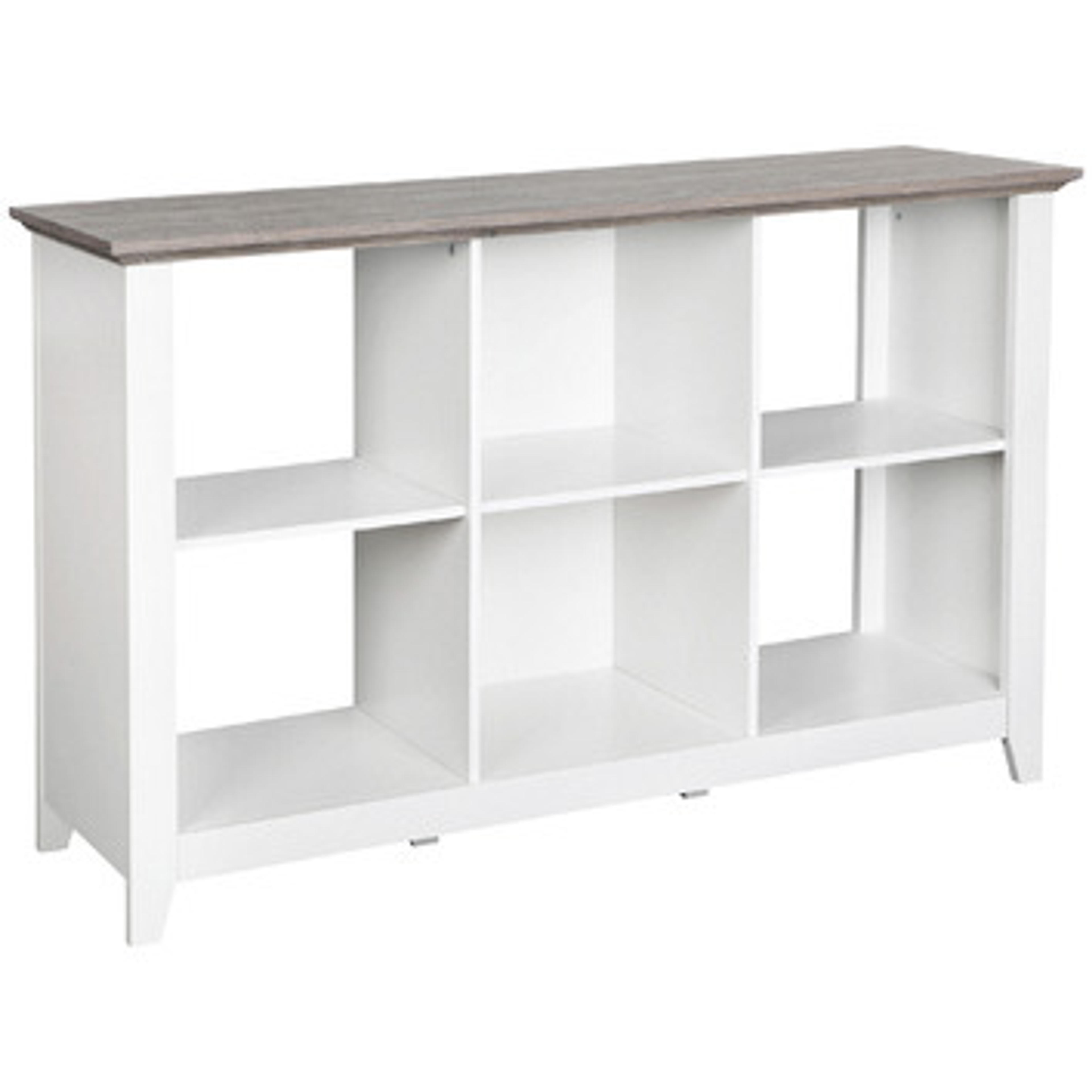 Grey & White Bronville Small Bookcase