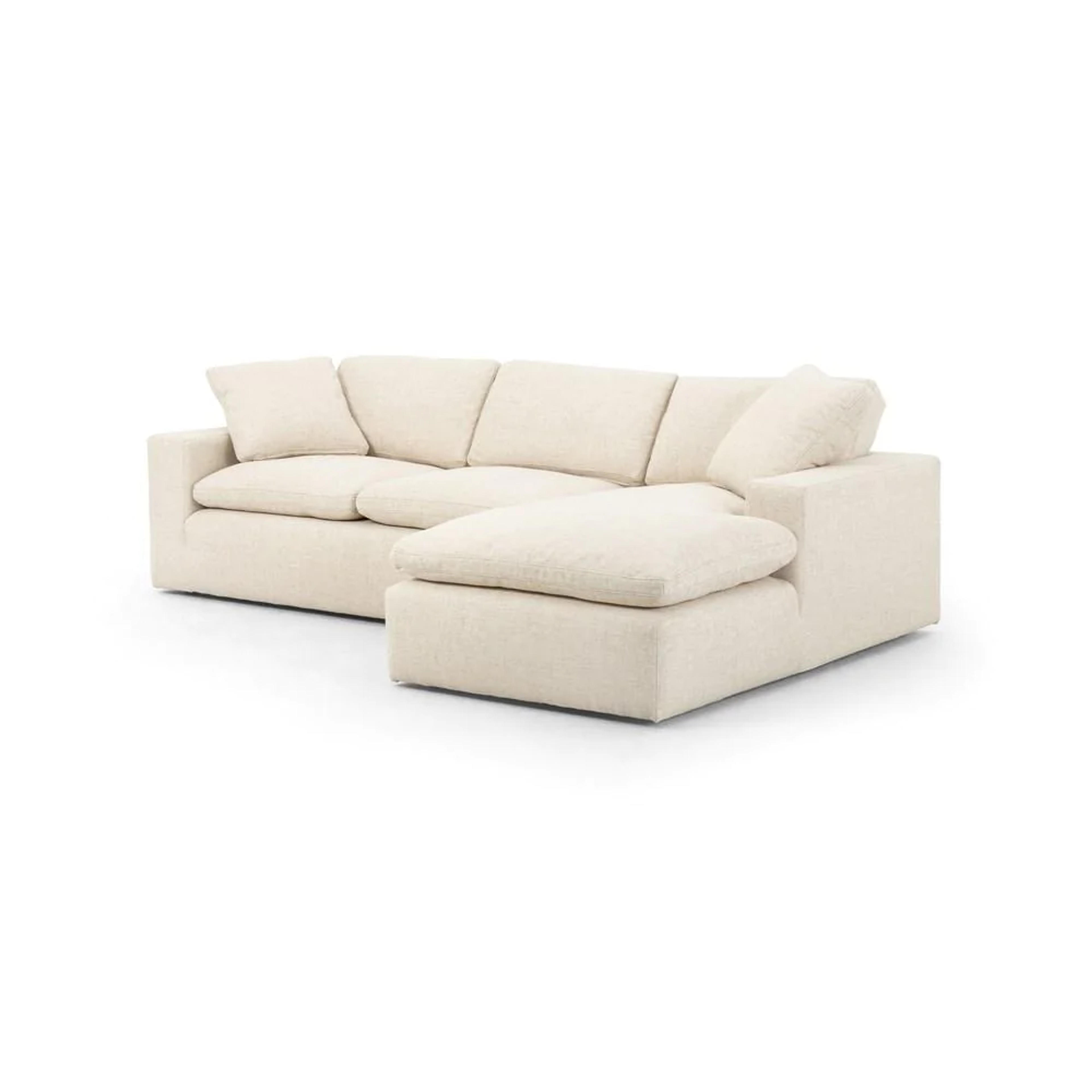 Eider Two-Piece Sectional - 106" - Cream Performance / RAF