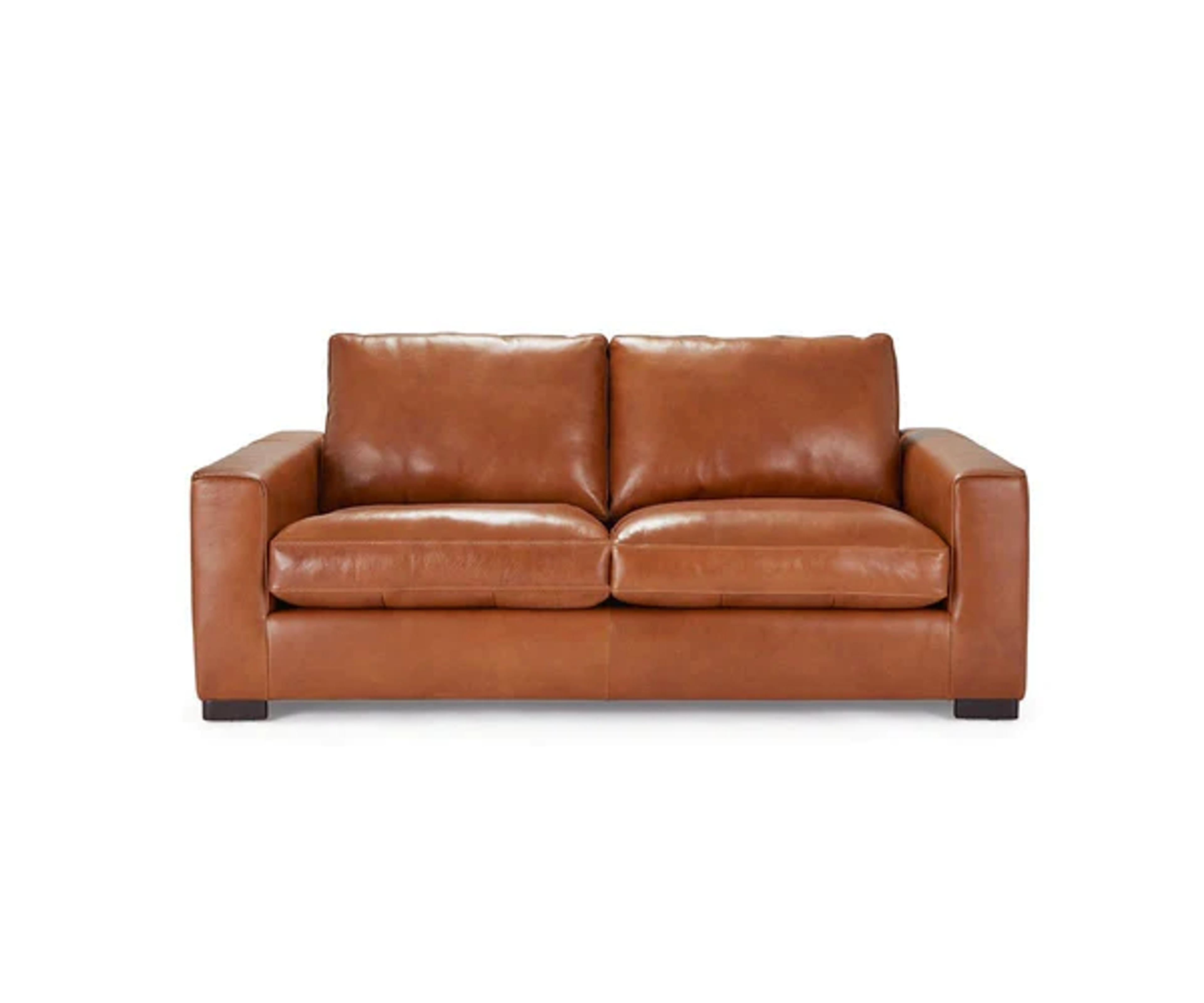 Braxten Leather Loveseat - Dania Furniture
