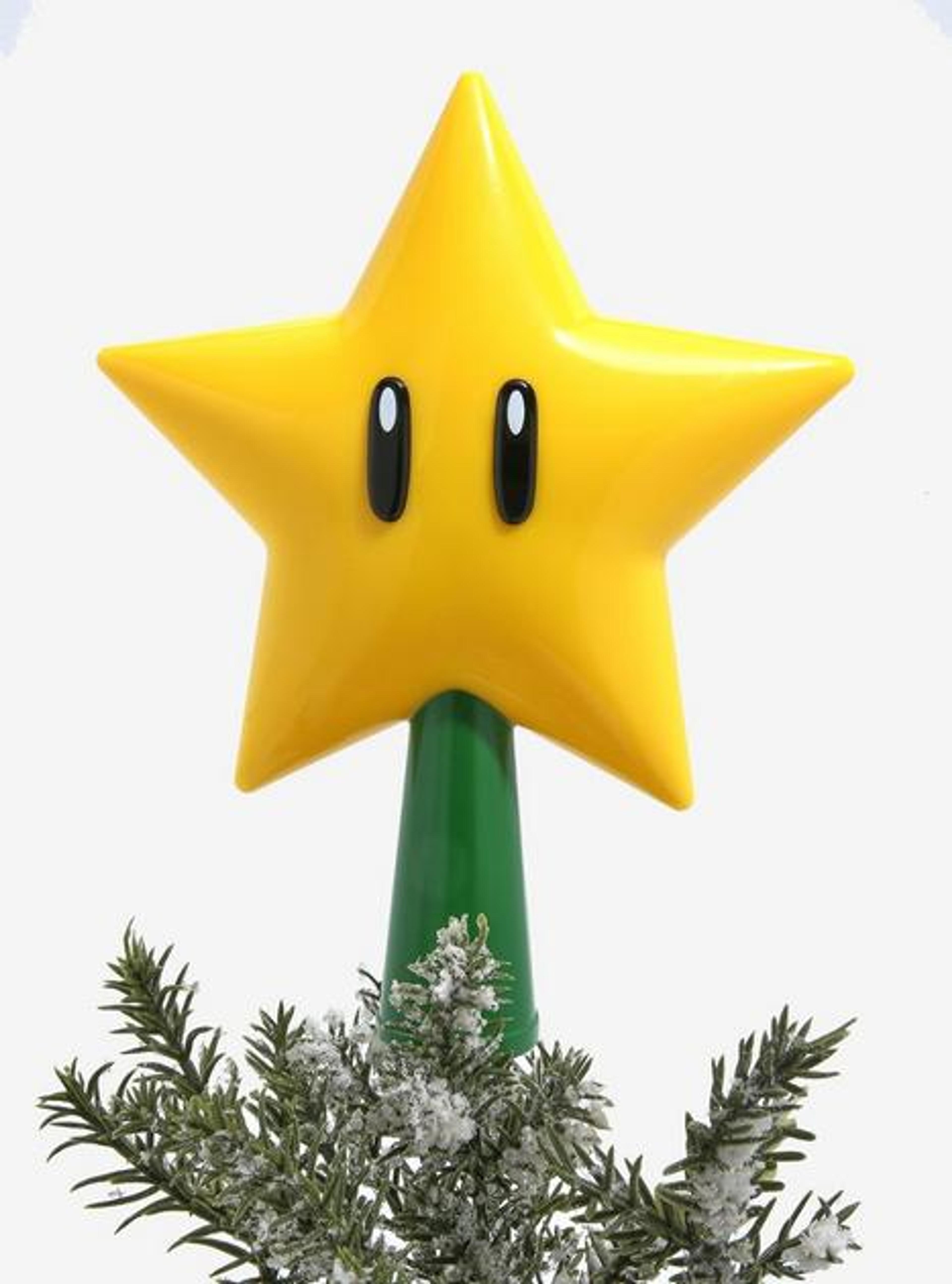 Nintendo Super Mario Super Star Light-Up Tree Topper