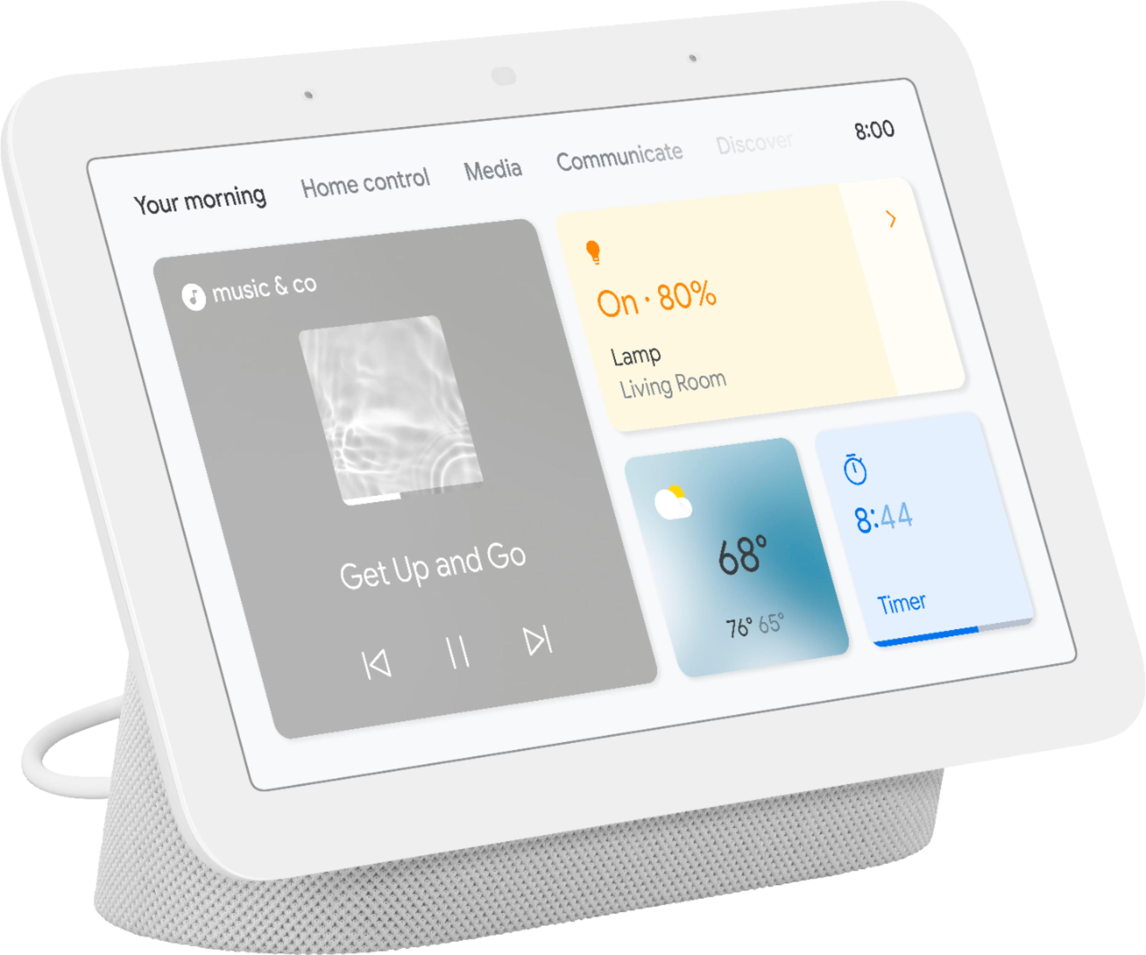 Nest Hub 7” Smart Display with Google Assistant (2nd Gen) Chalk GA01331-US - Best Buy