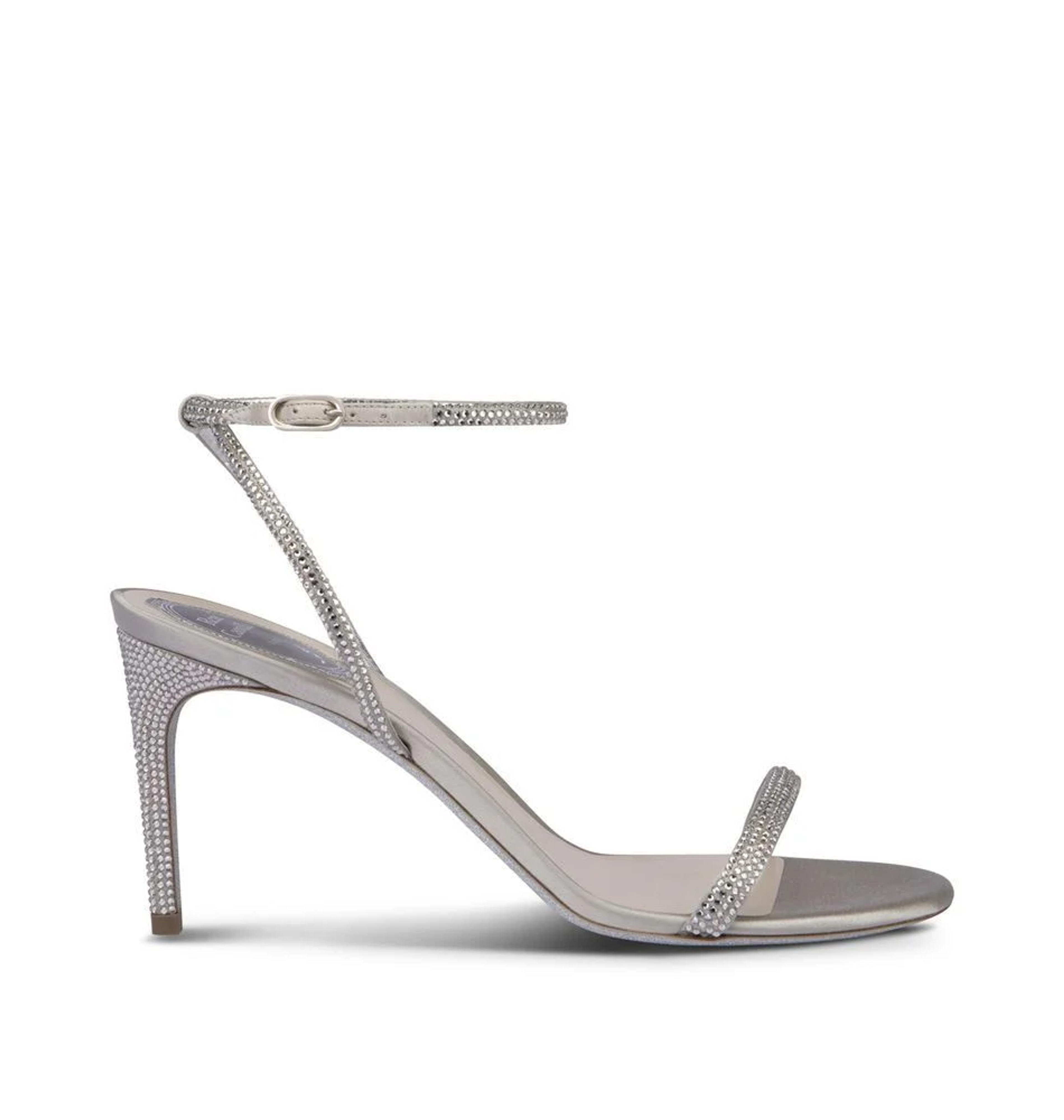 Ellabrita crystal silver sandal 80 | Caovilla store