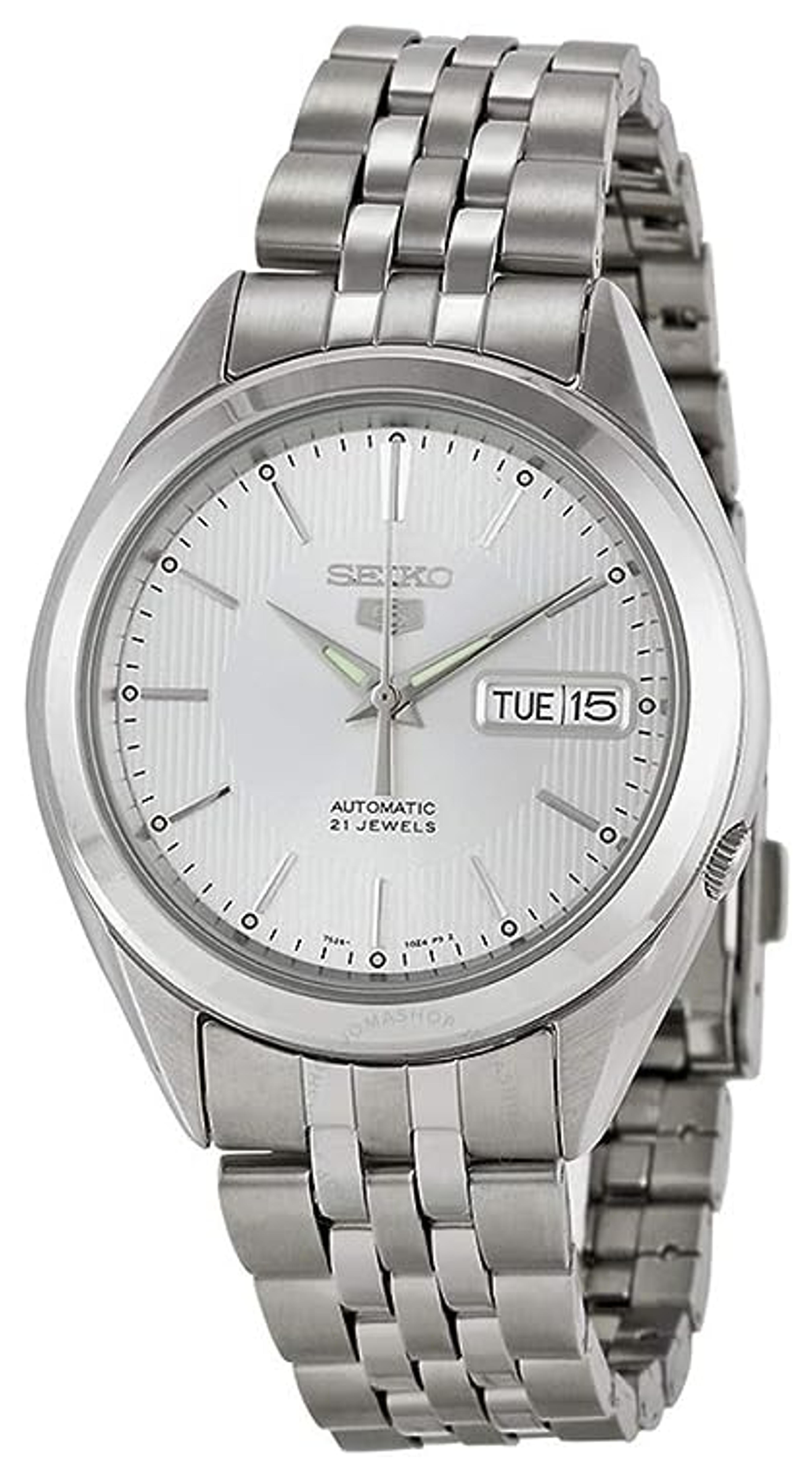 Amazon.com: Seiko 5 SNKL15 Men's Stainless Steel Silver Dial Self Winding Automatic Watch : Clothing, Shoes & Jewelry