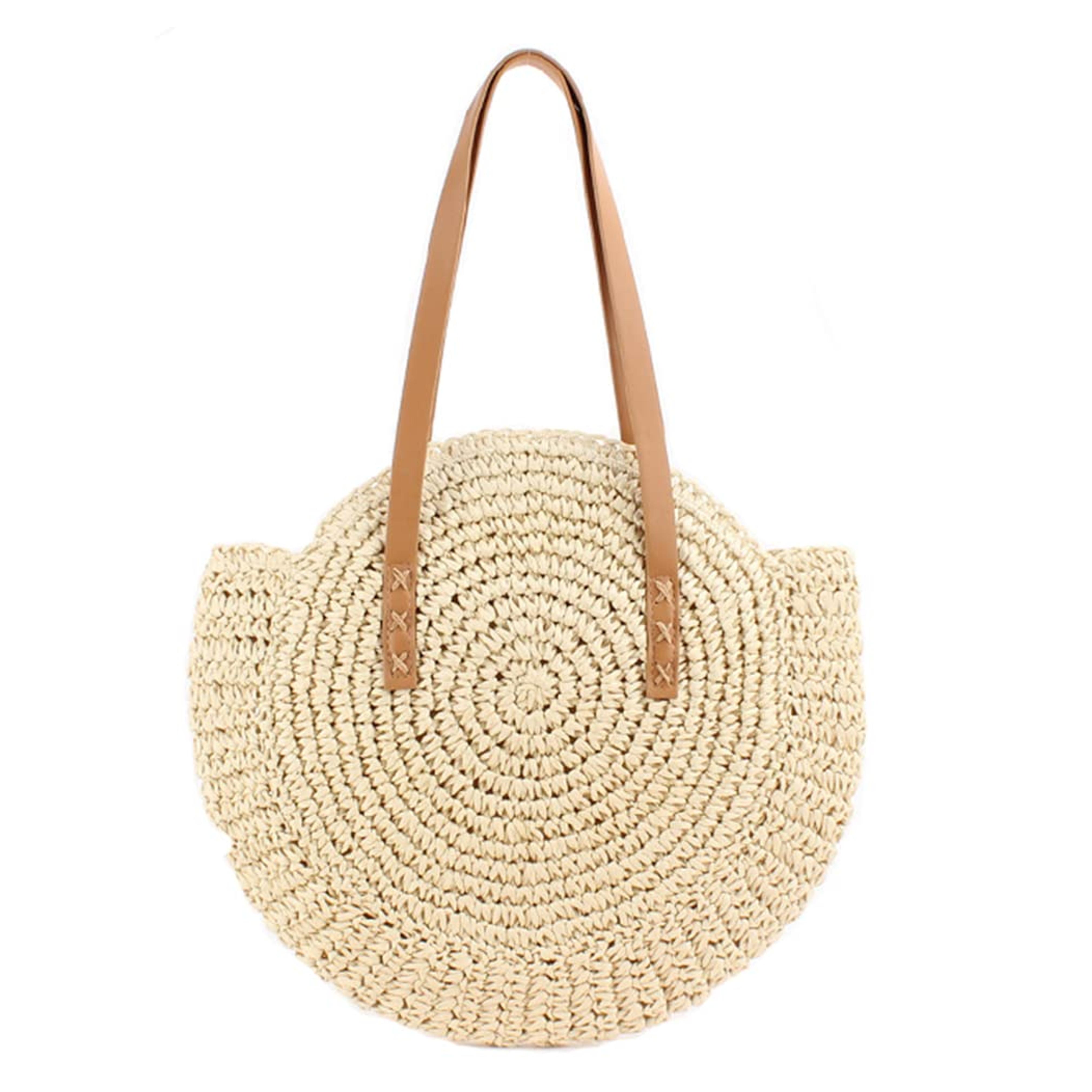 Amazon.com: Nhicdns Women Straw Woven Tote Large Beach Summer Beach Handmade Woven Shoulder Bag Handbag : Clothing, Shoes & Jewelry