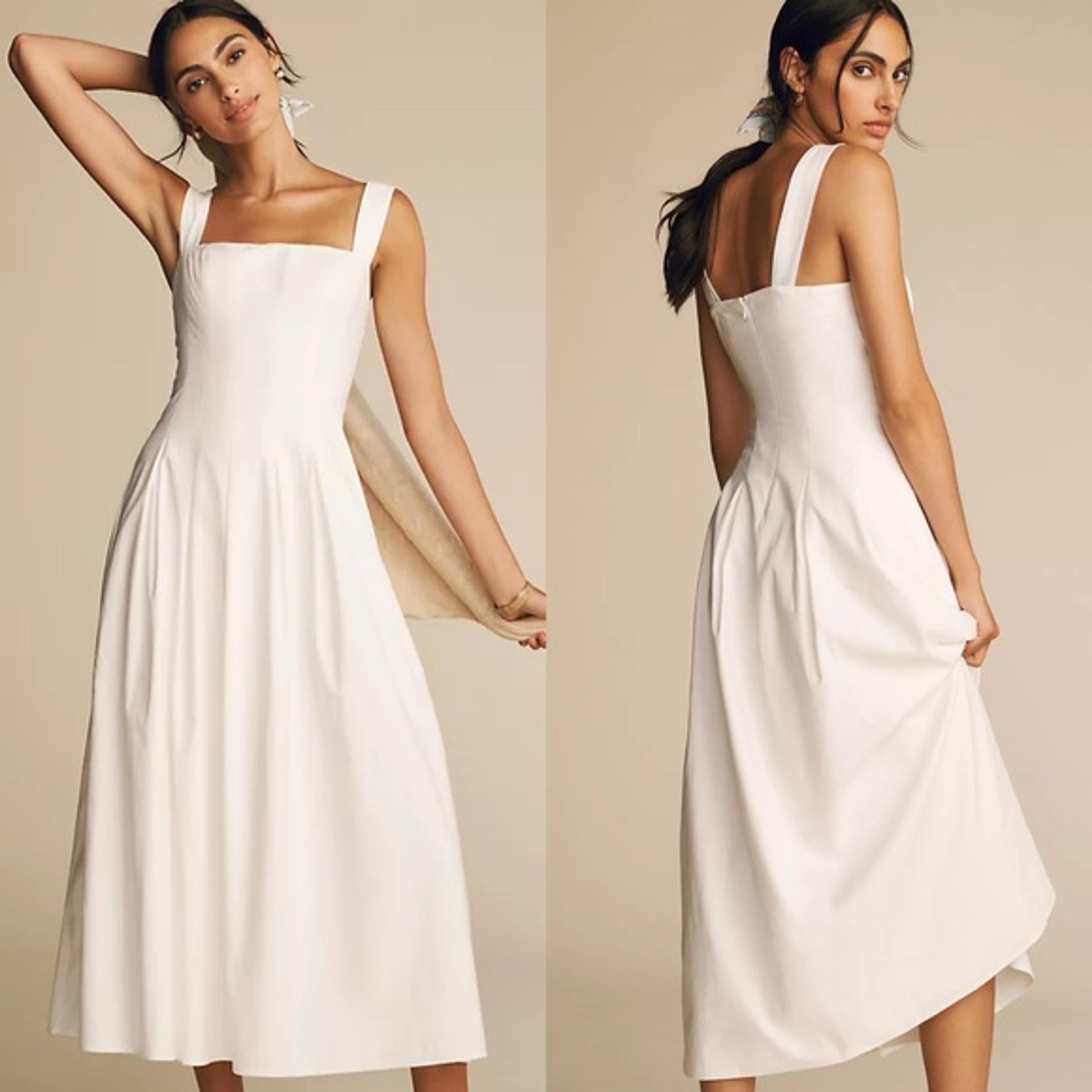 Reformation | Dresses | New Reformation Mika White Pleated Midi Dress Anthropologie | Poshmark