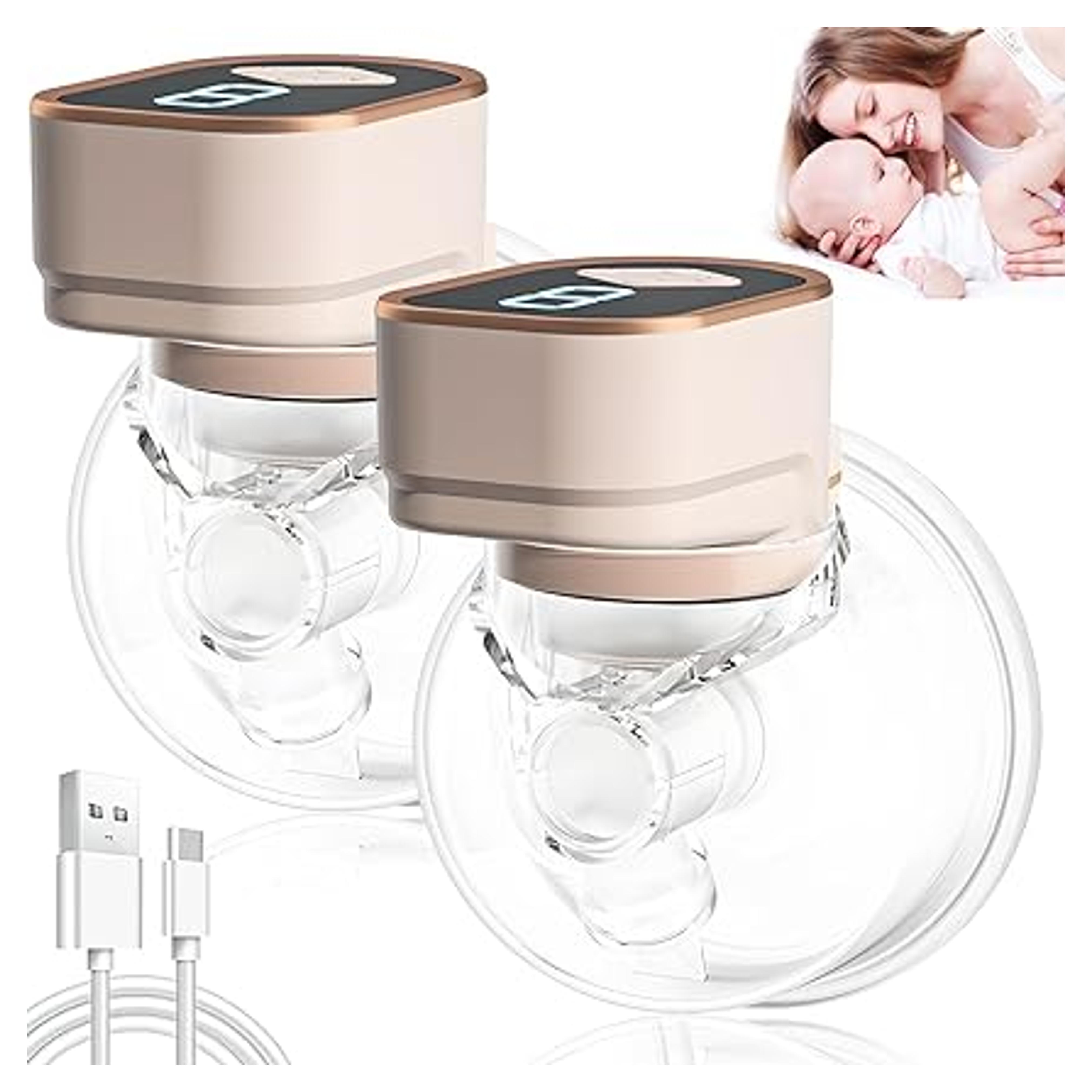 Sacaleches Eléctrico Portátil, Sebami Extractor de Leche Manos Libres con 3 Modos y 9 Niveles Silencioso e Indoloro sacaleches portátil inalámbrico perfecta para Madre novicia (2 Packs) : Amazon.com.mx: Bebé