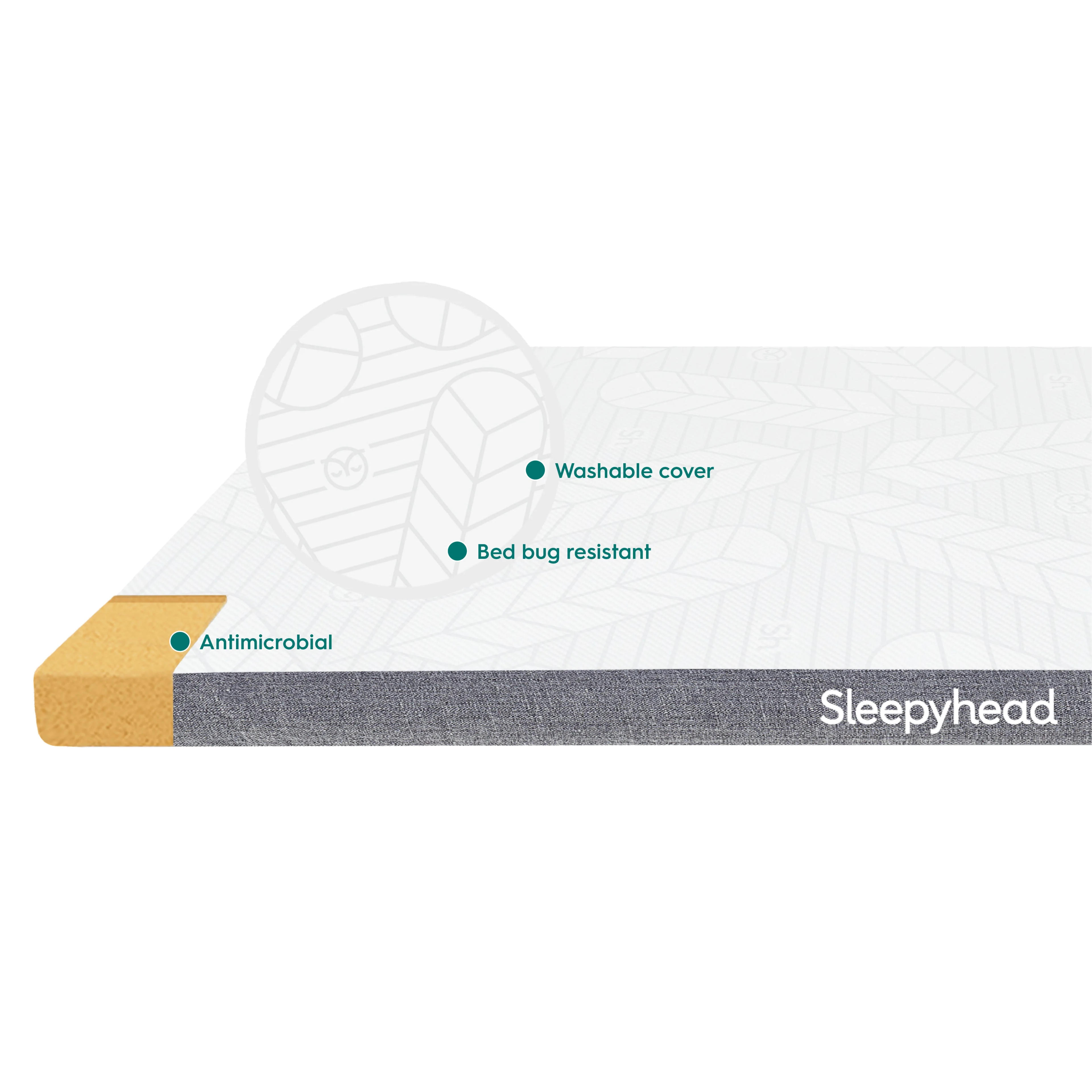 Dormify Sleepyhead Copper-Infused Memory Foam Mattress Topper | Dorm Essentials - 2" Twin XL - Dormify