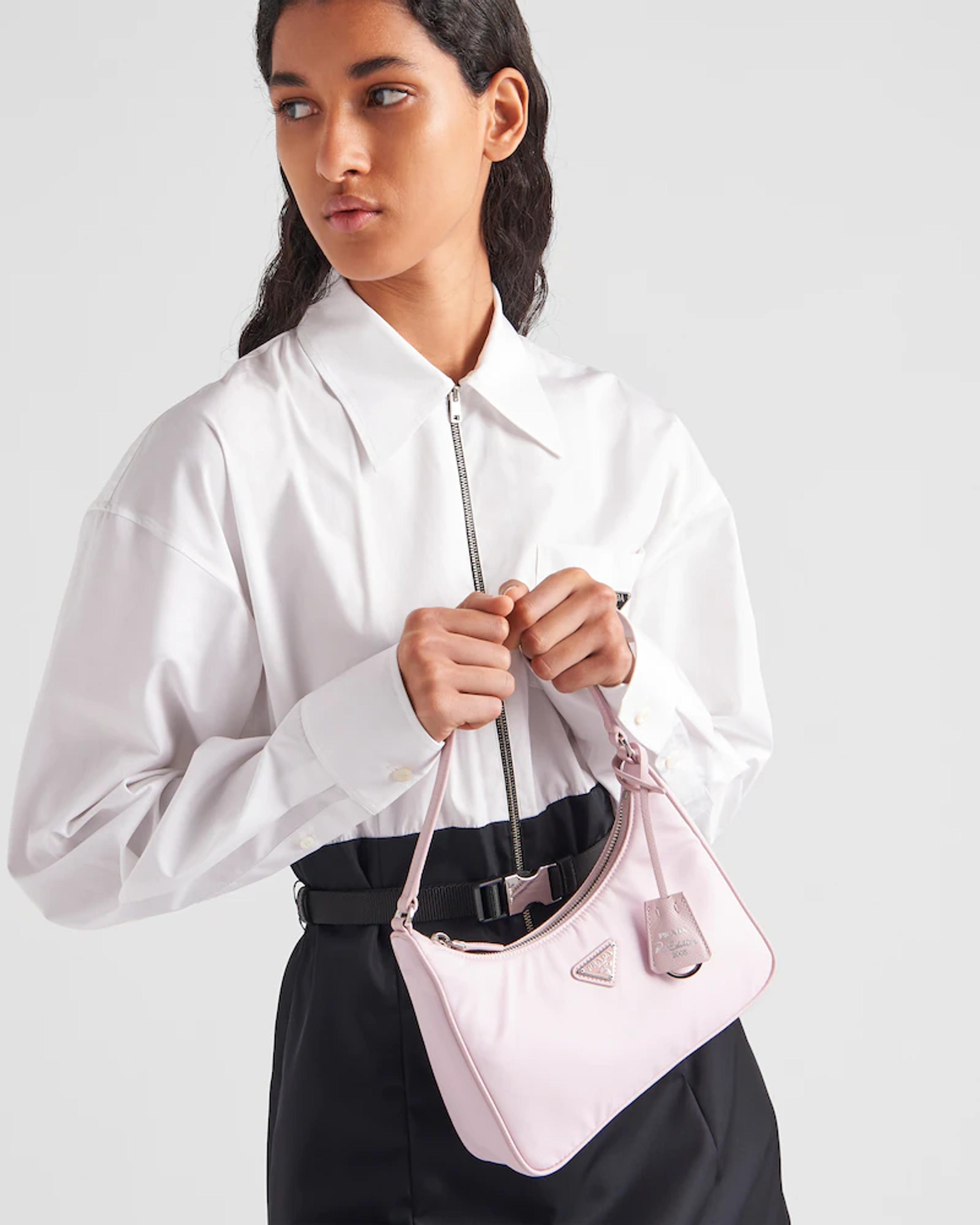 Alabaster Pink Prada Re-Edition 2005 Re-Nylon mini bag | Prada