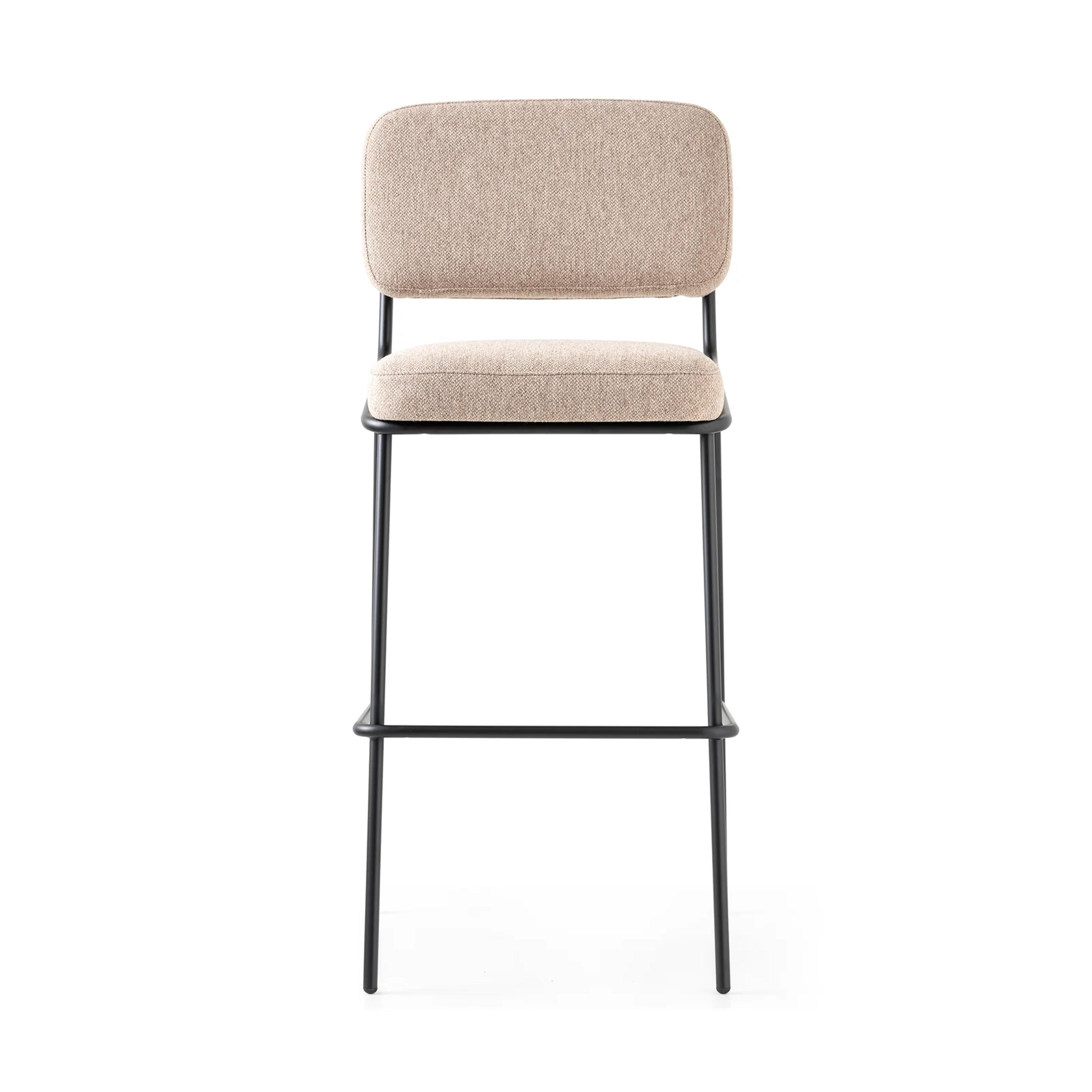 Connubia Sixty - Counter Stool - Painted Brass Metal Frame - Black Cros Upholstery | Perigold