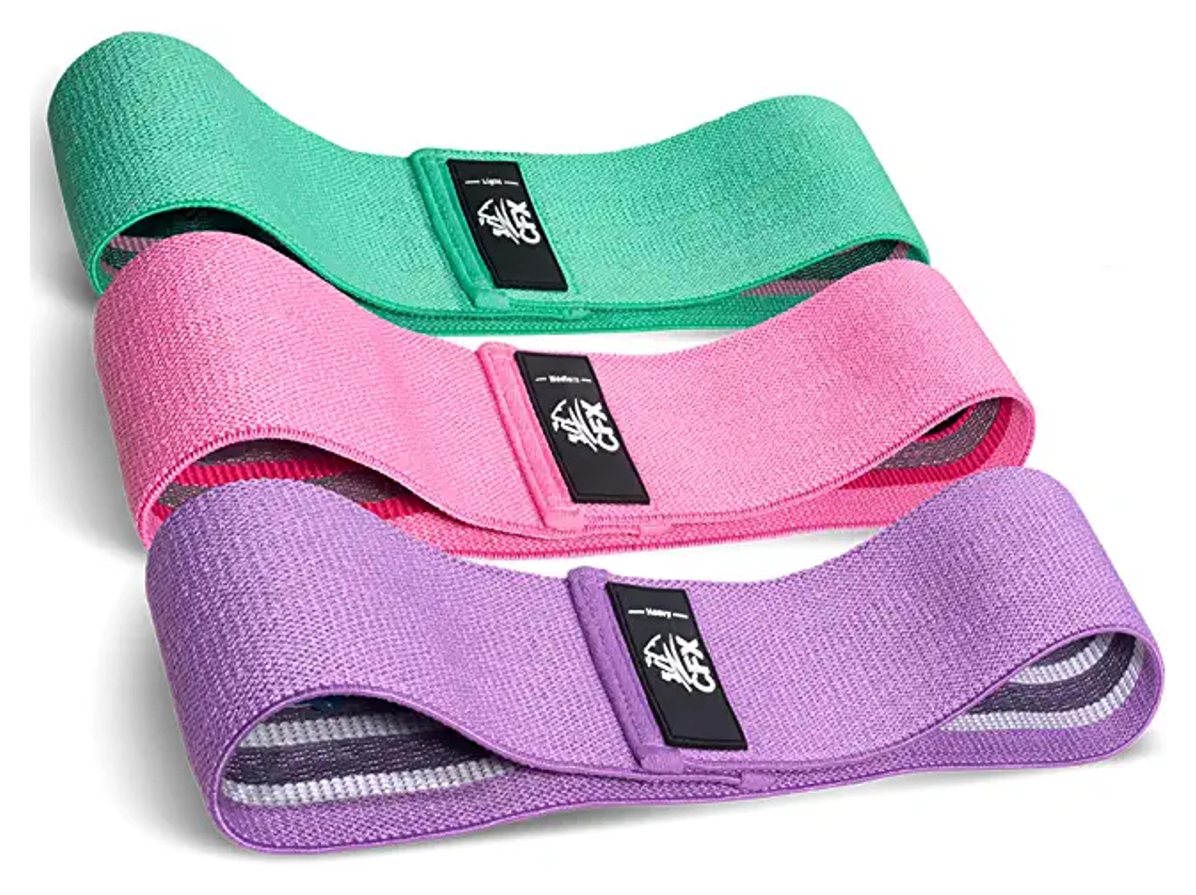 Amazon.com: CFX Resistance Bands Set, Exercise Bands with Non-Slip Design for Hips & Glutes, 3 Levels Workout Bands for Women and Men, Booty Bands for Home Fitness, Yoga, Pilates : Sports & Outdoors