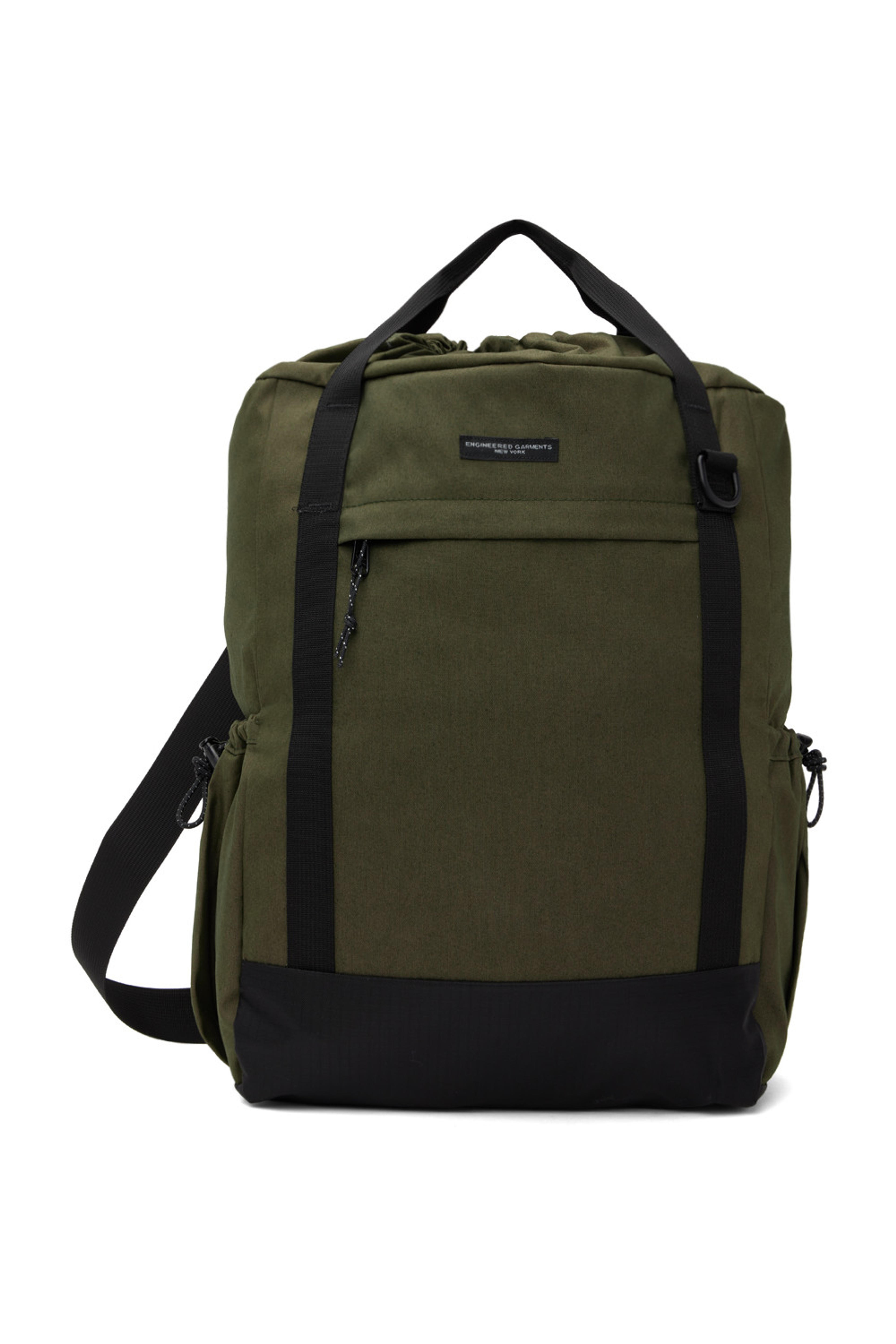 Engineered Garments: Khaki UL 3 Way Backpack | SSENSE