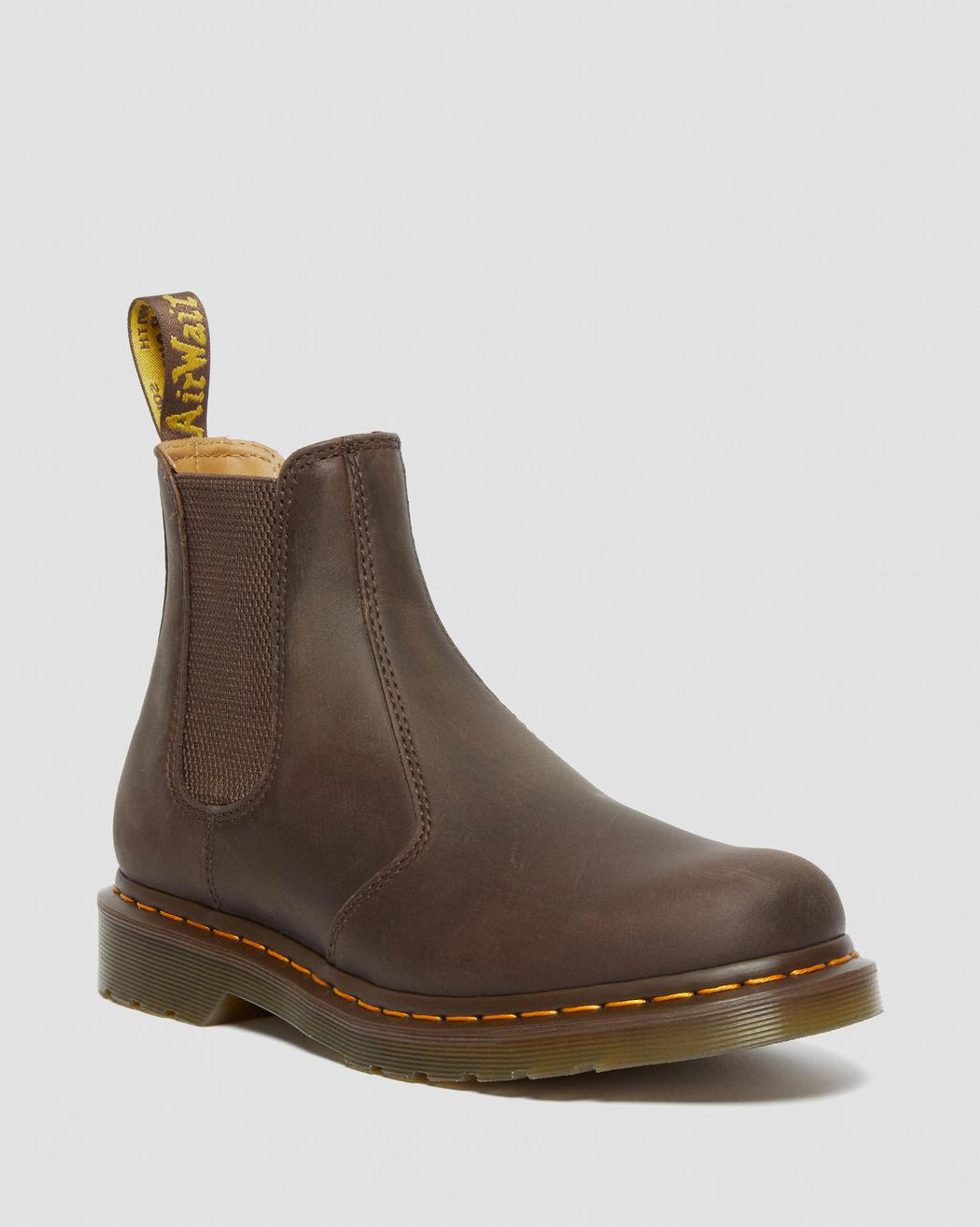 2976 Yellow Stitch Crazy Horse Leather Chelsea Boots | Dr. Martens