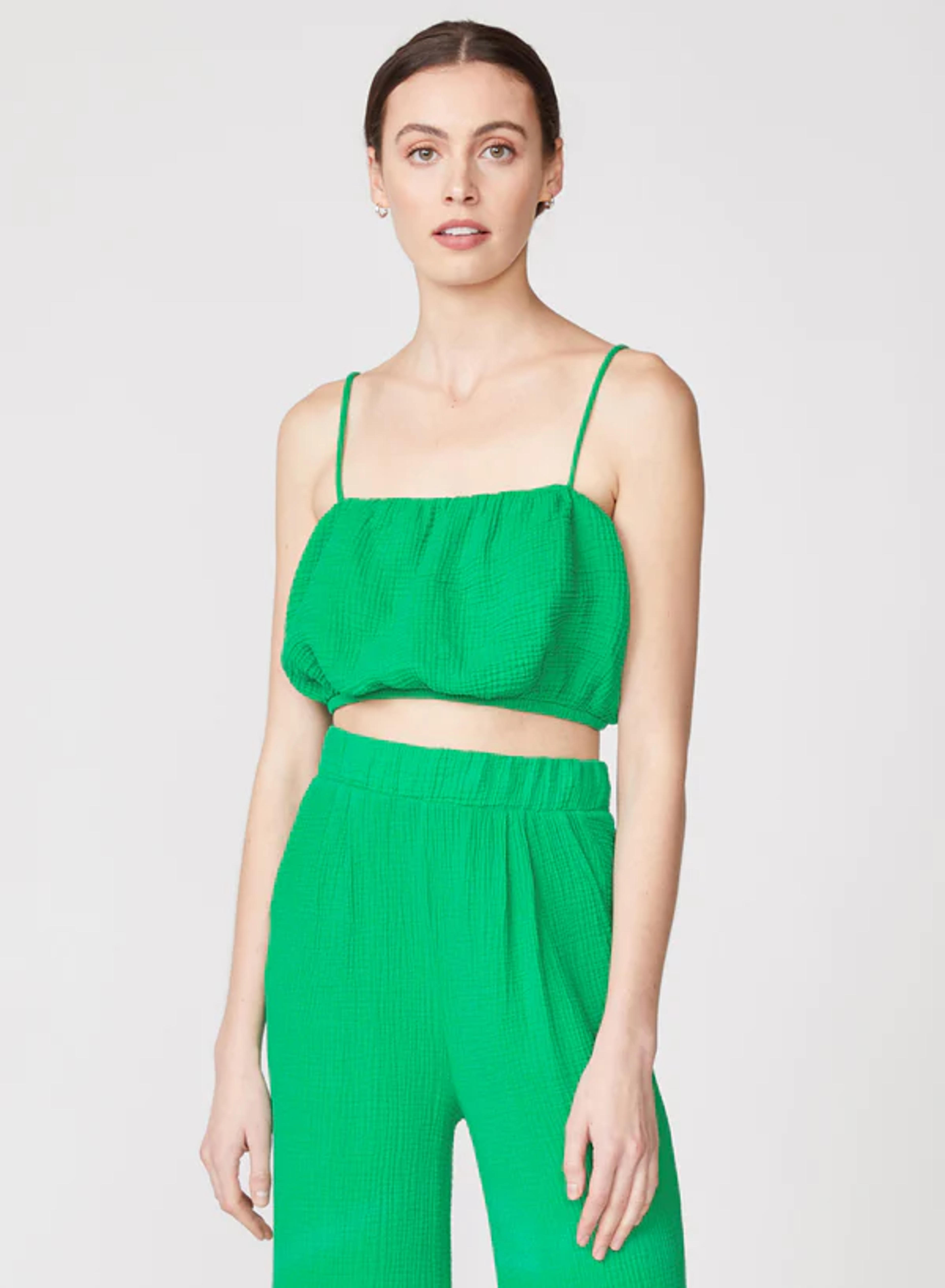 Gauze Bralette in Jade – shopstateside.us