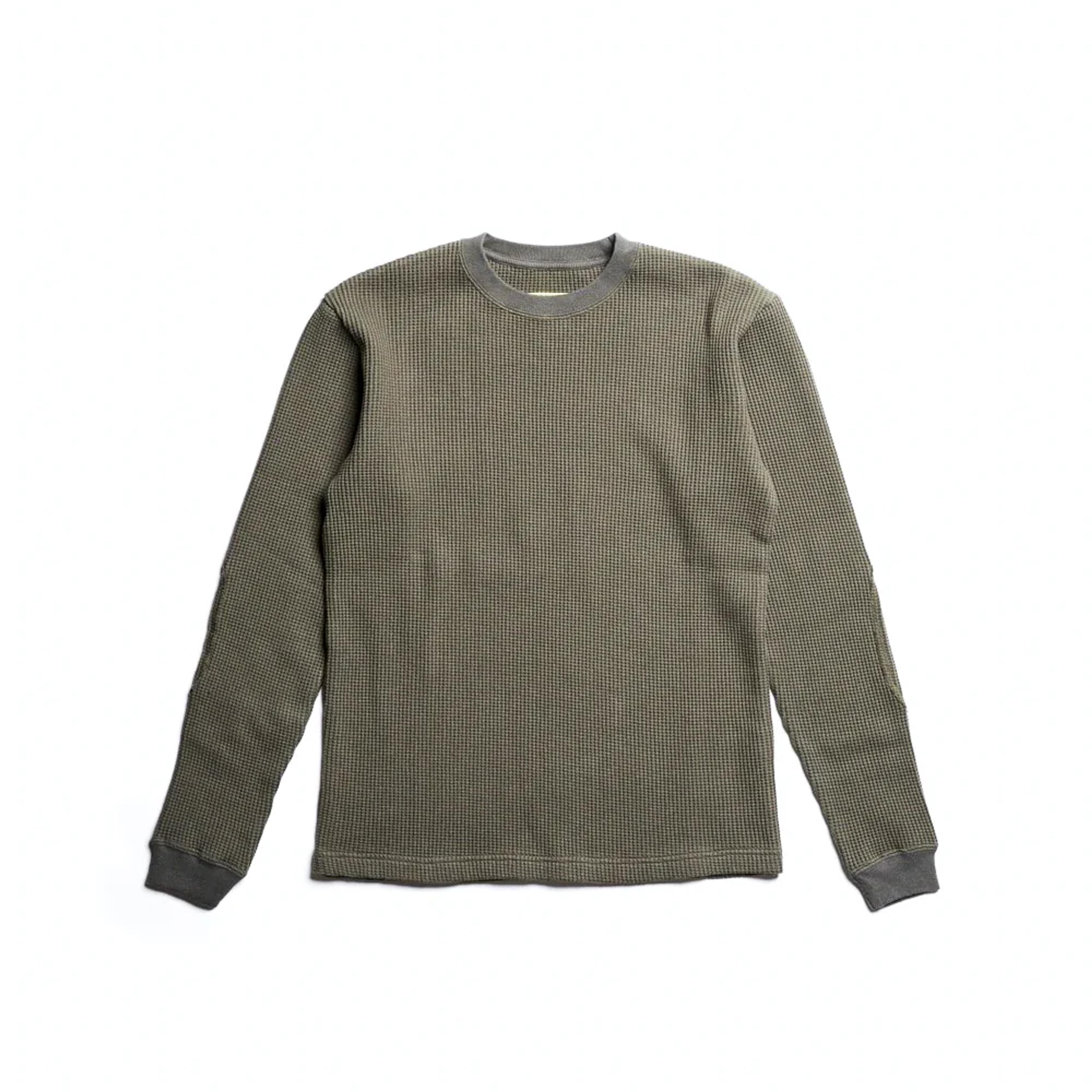 ADDICT Clothes - Heavy Weight Waffle Crew - Olive Green – ButterScotch LB