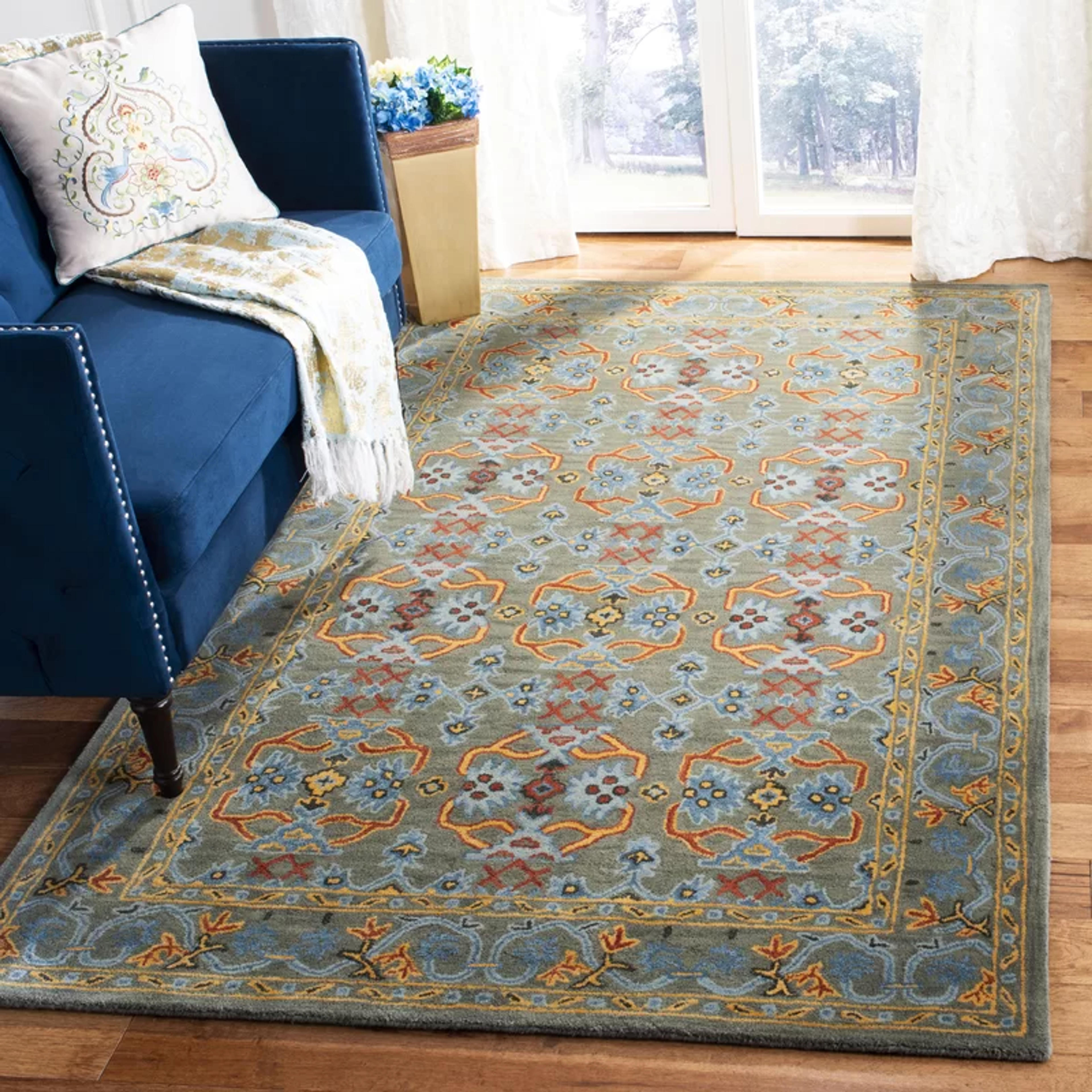 Bungalow Rose Wahcheechee Hand Tufted Wool Oriental Indoor Rug & Reviews | Wayfair