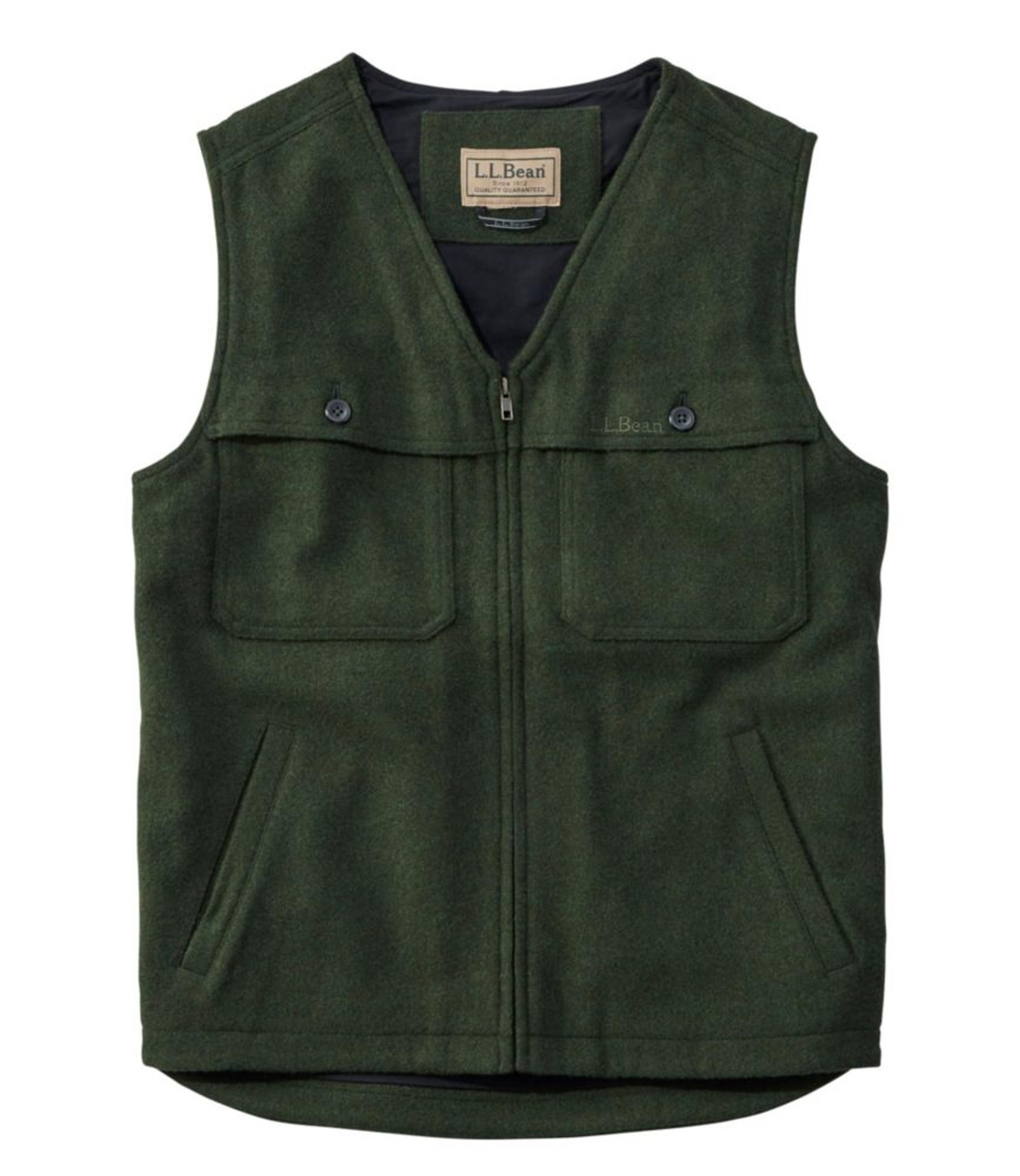 Men's Maine Guide Zip-Front Wool Vest | Vests at L.L.Bean