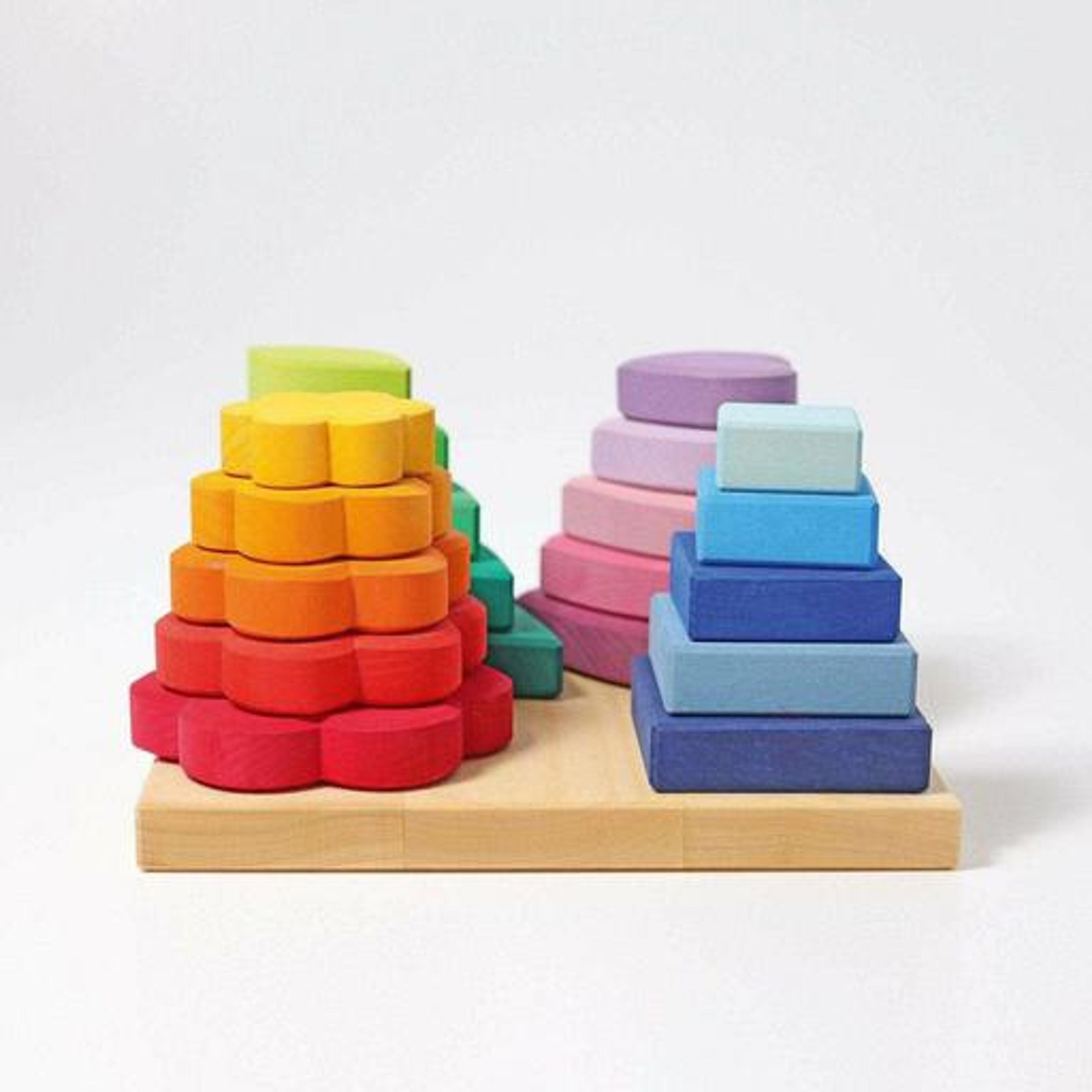 Grimm's Stacking Game Shapes | Wooden Toys