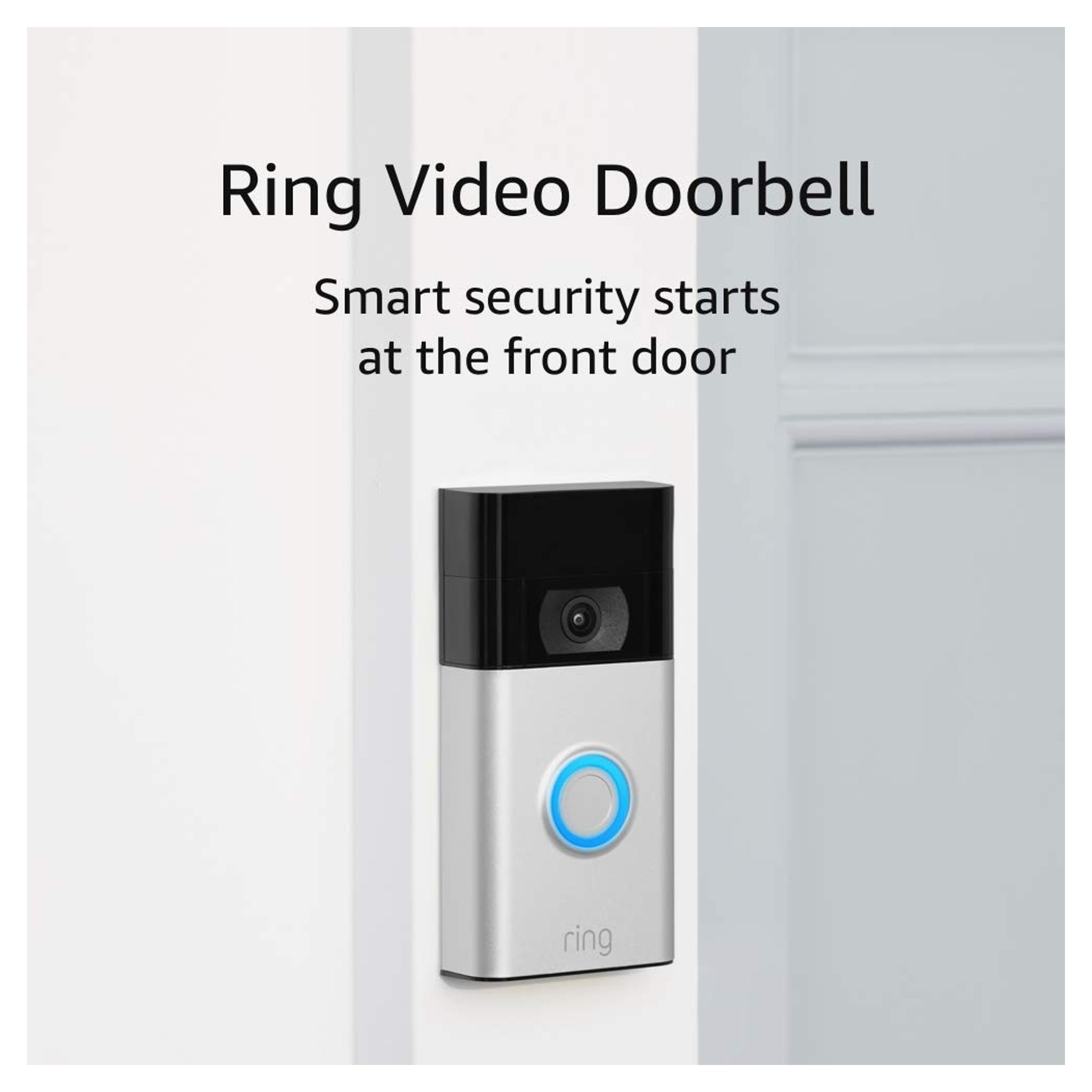 Amazon.com: Certified Refurbished Ring Video Doorbell – 1080p HD video, improved motion detection, easy installation – Satin Nickel : Tools & Home Improvement