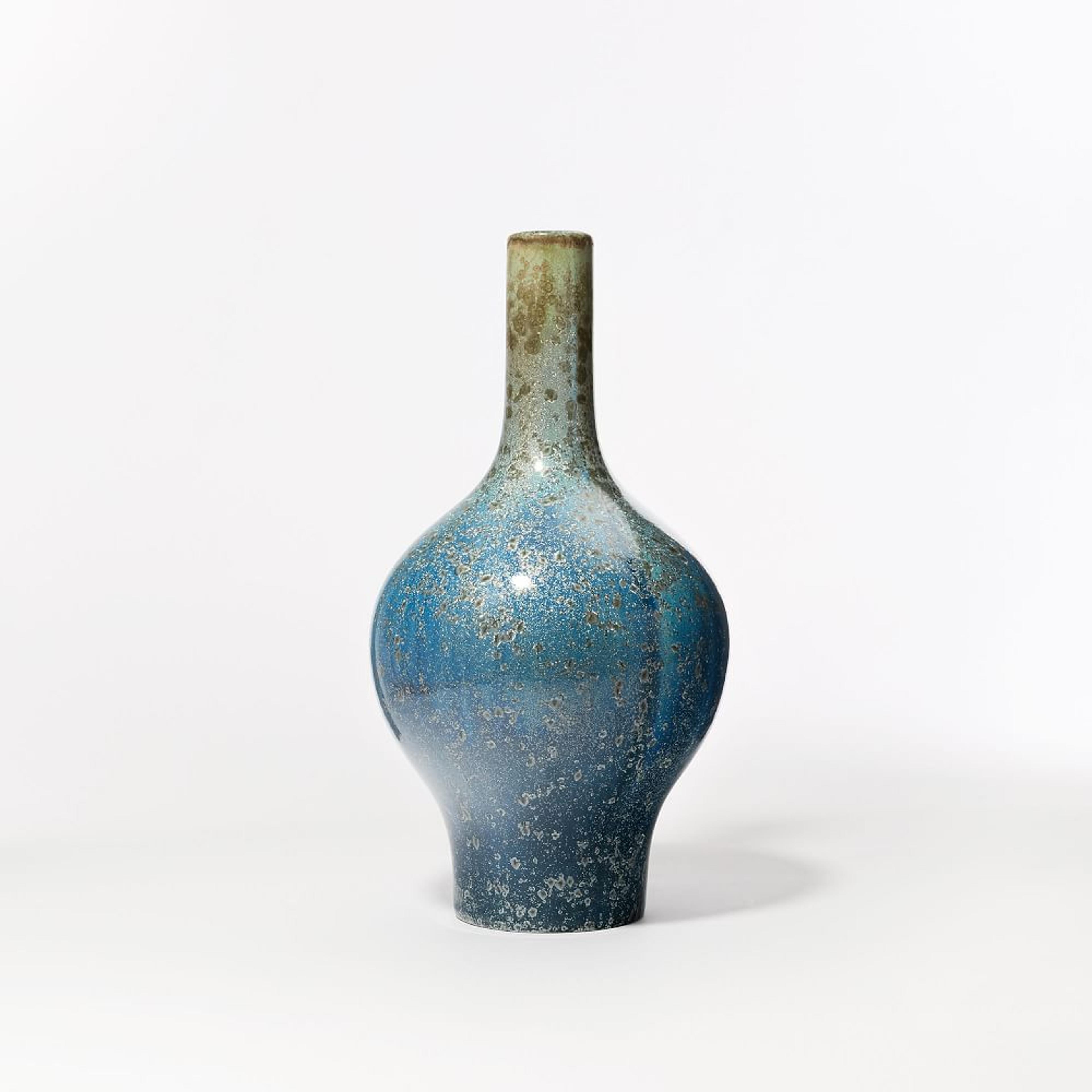 Reactive Glaze Vase, Ocean, Large, 19" | West Elm