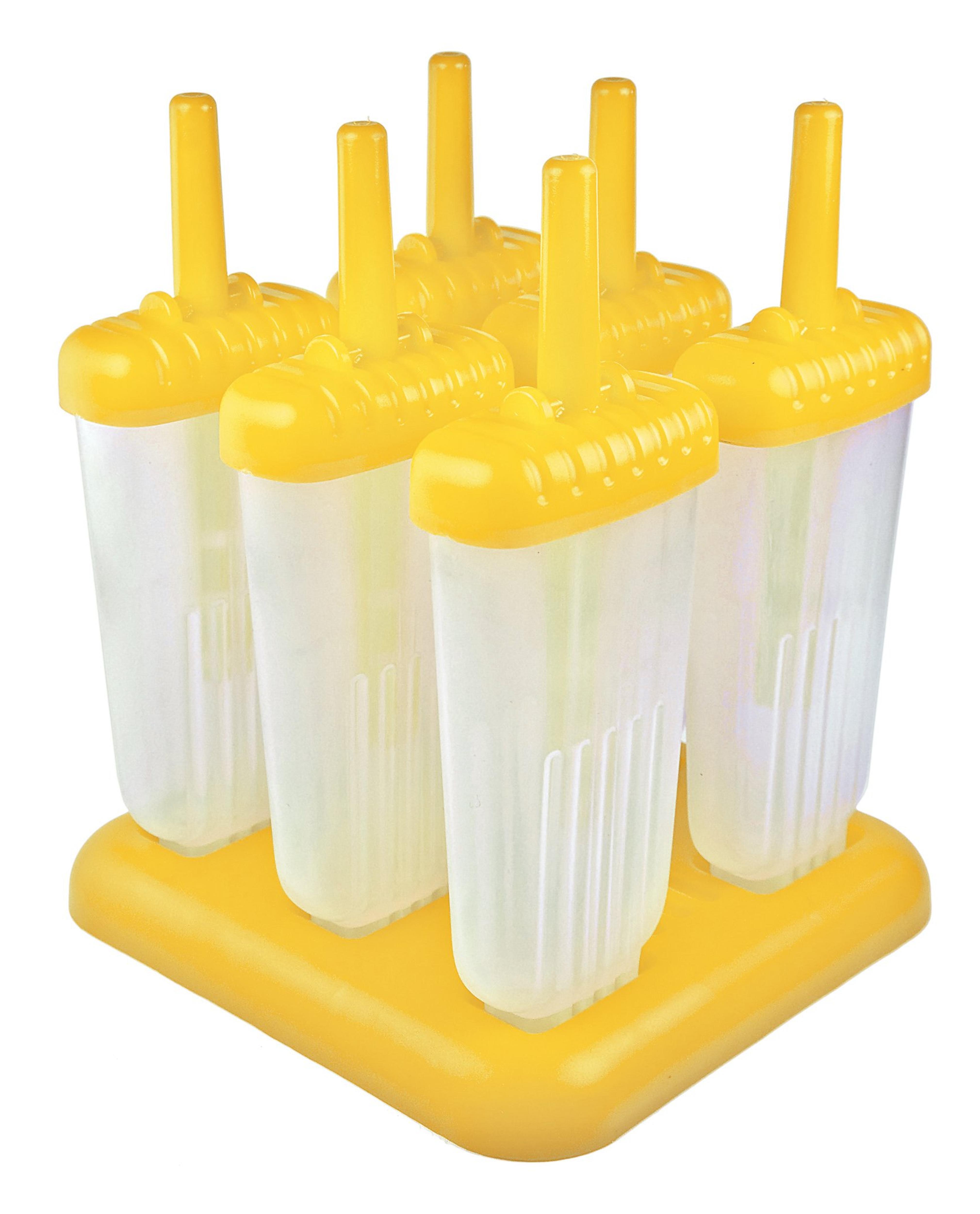 Tovolo Groovy Ice Pop Molds, Yellow - Set of 6