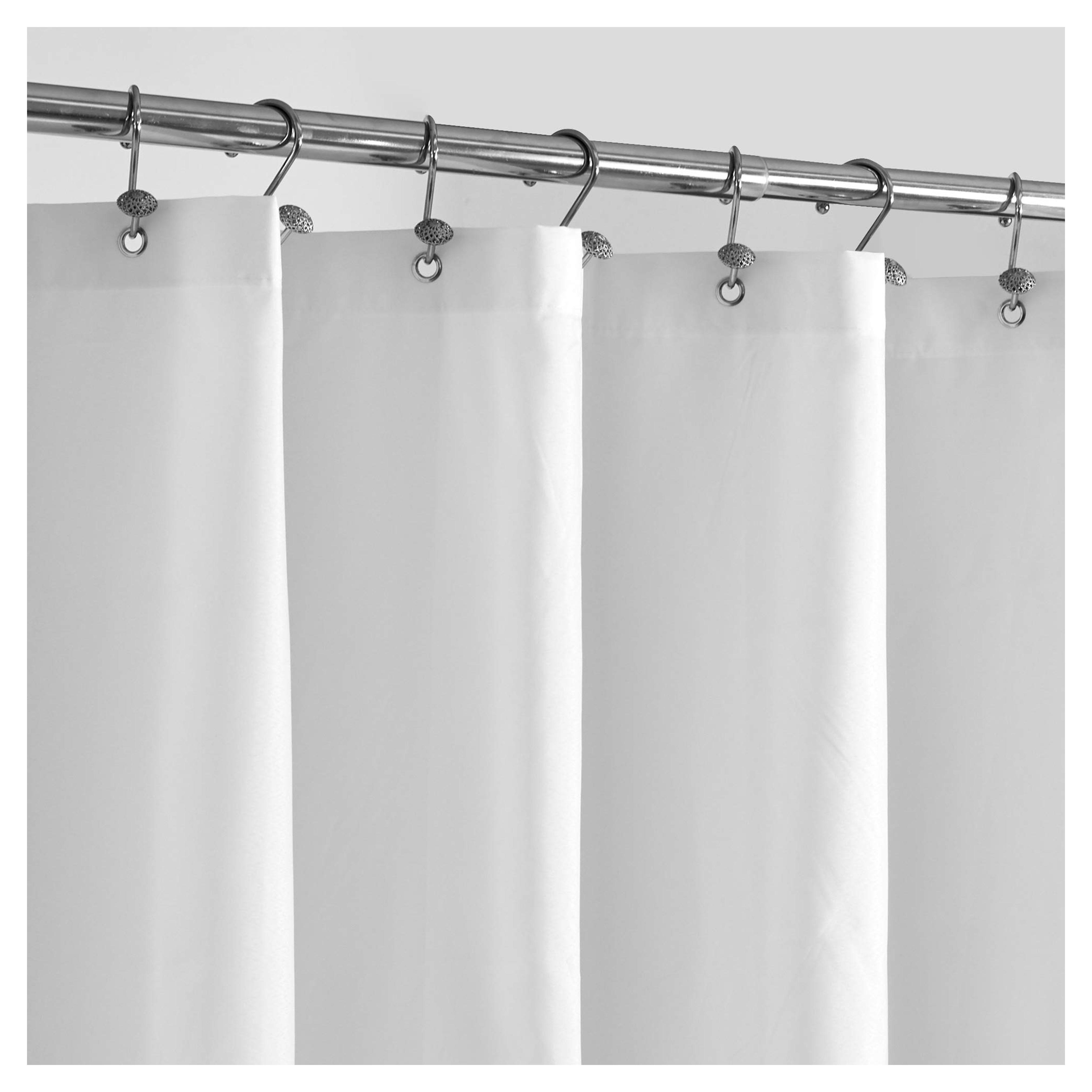 Amazon.com: Waterproof Fabric Shower Curtain Liner - Soft & Light-Weight Cloth Shower Liner, 3 Bottom Magnets, Hotel Quality & Machine Washable - Standard Size 72x72, White : Home & Kitchen