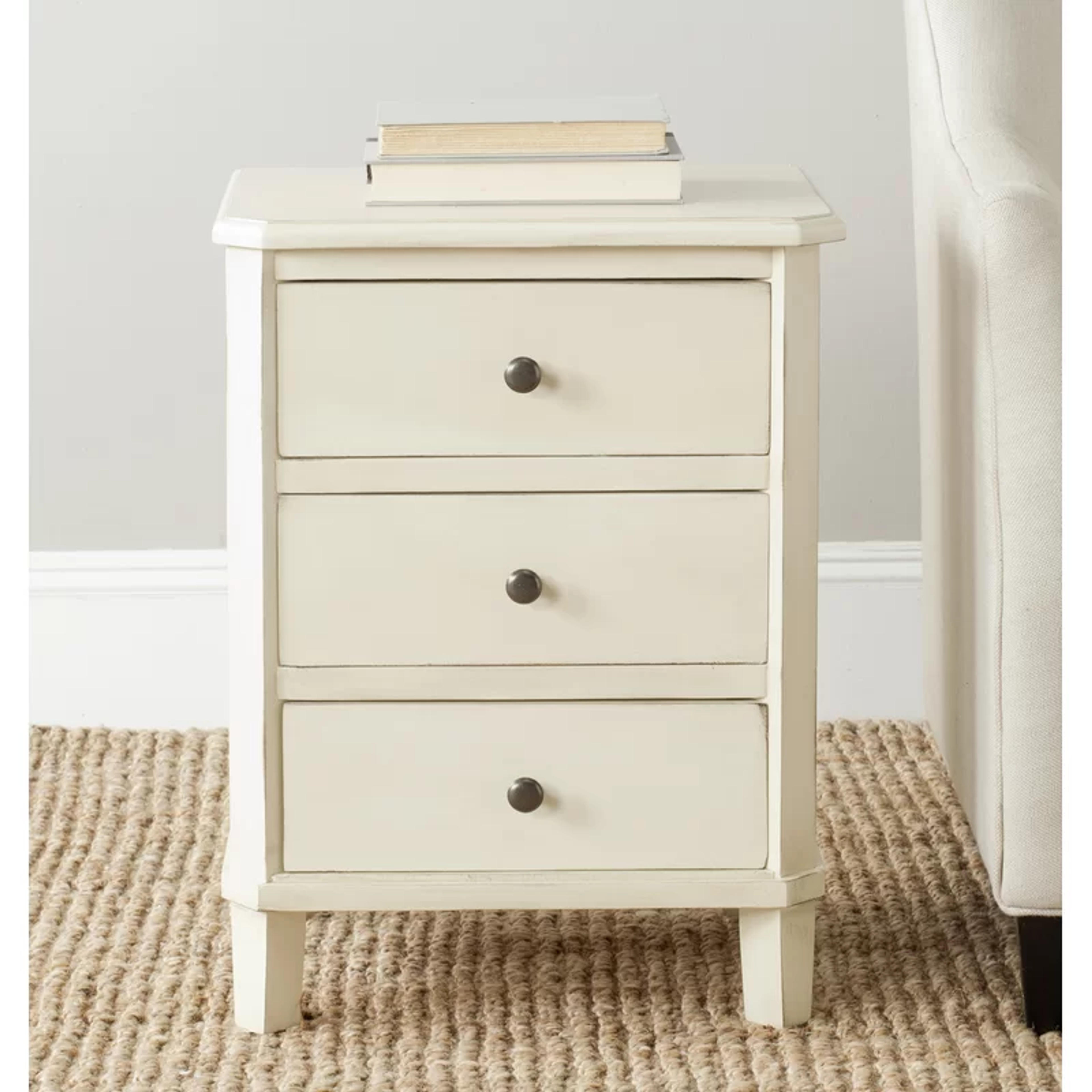 Applonia Solid Wood 3 - Drawer End Table