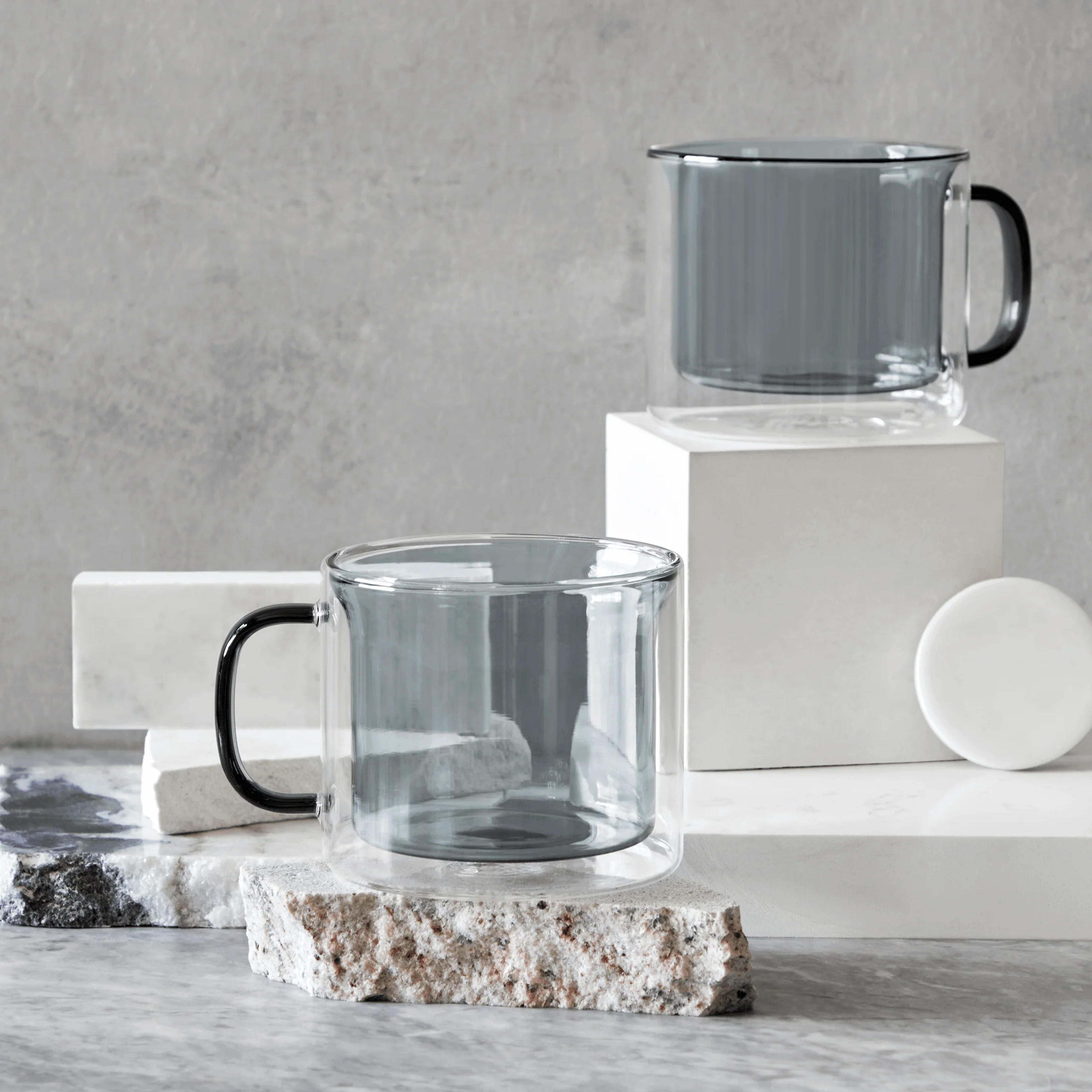 Double Walled Glass Mugs (2 Piece Set)