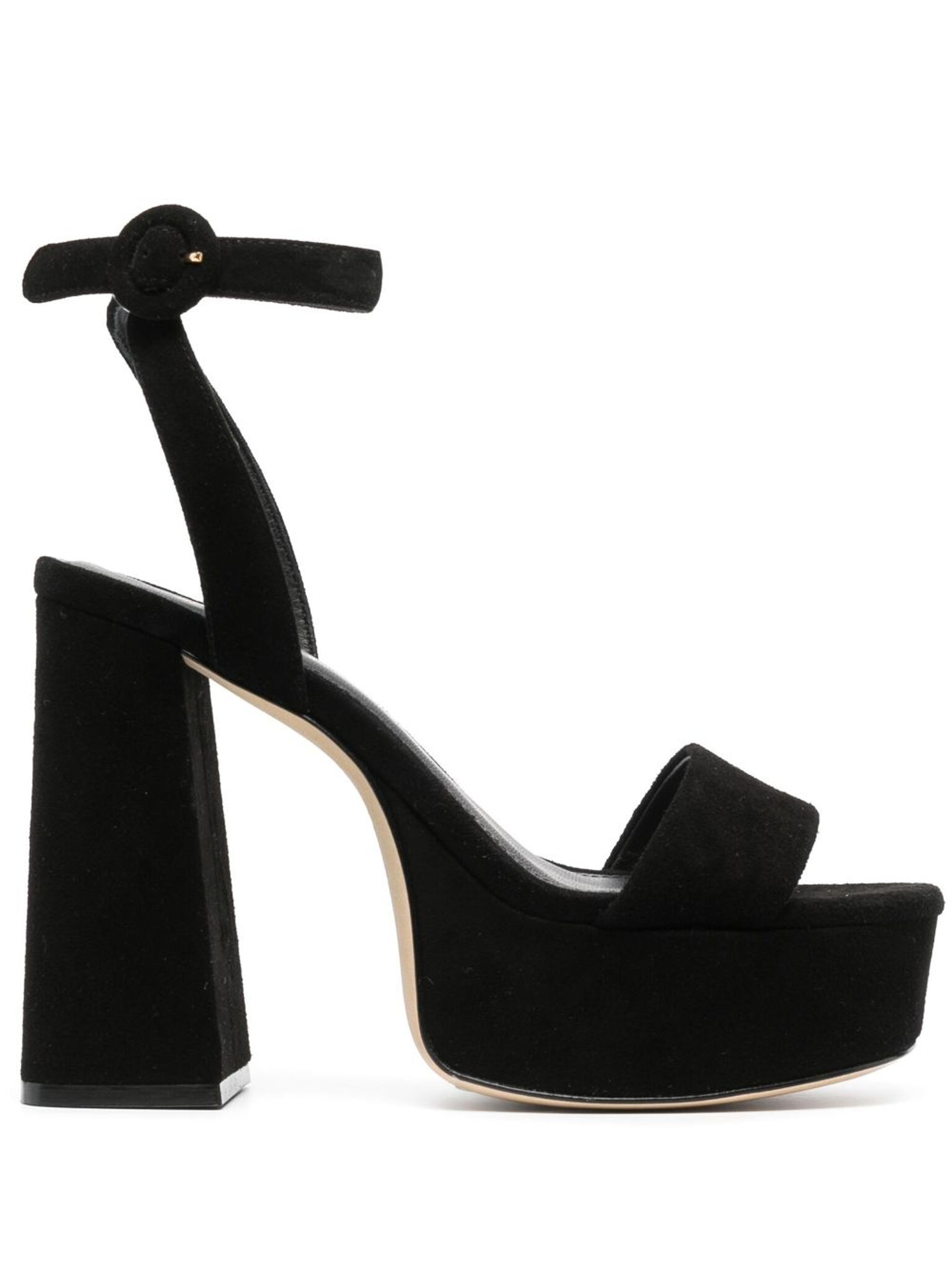 Larroude black Dolly 125 suede platform sandals | Browns