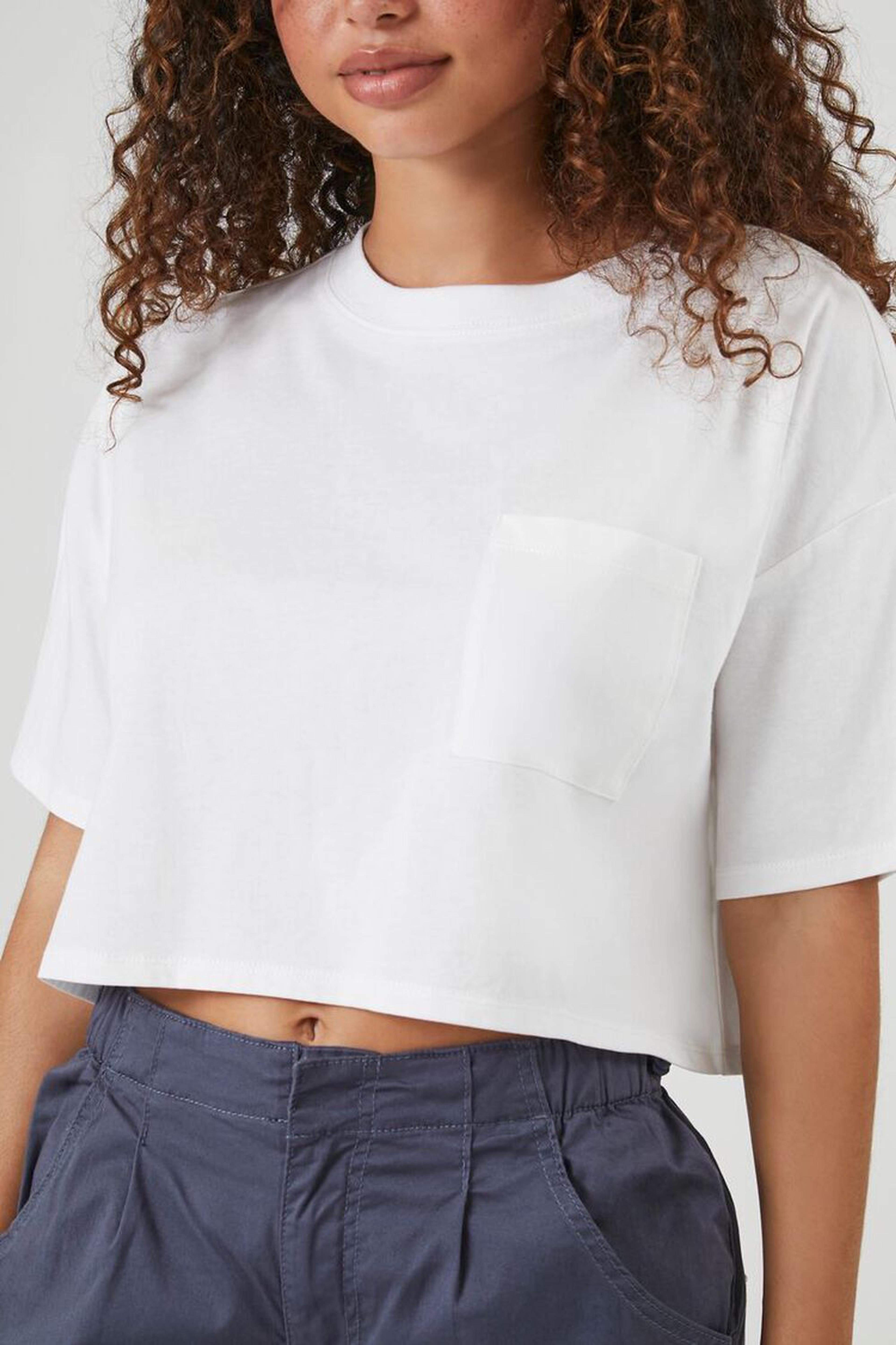 Cropped Cotton Crew Tee