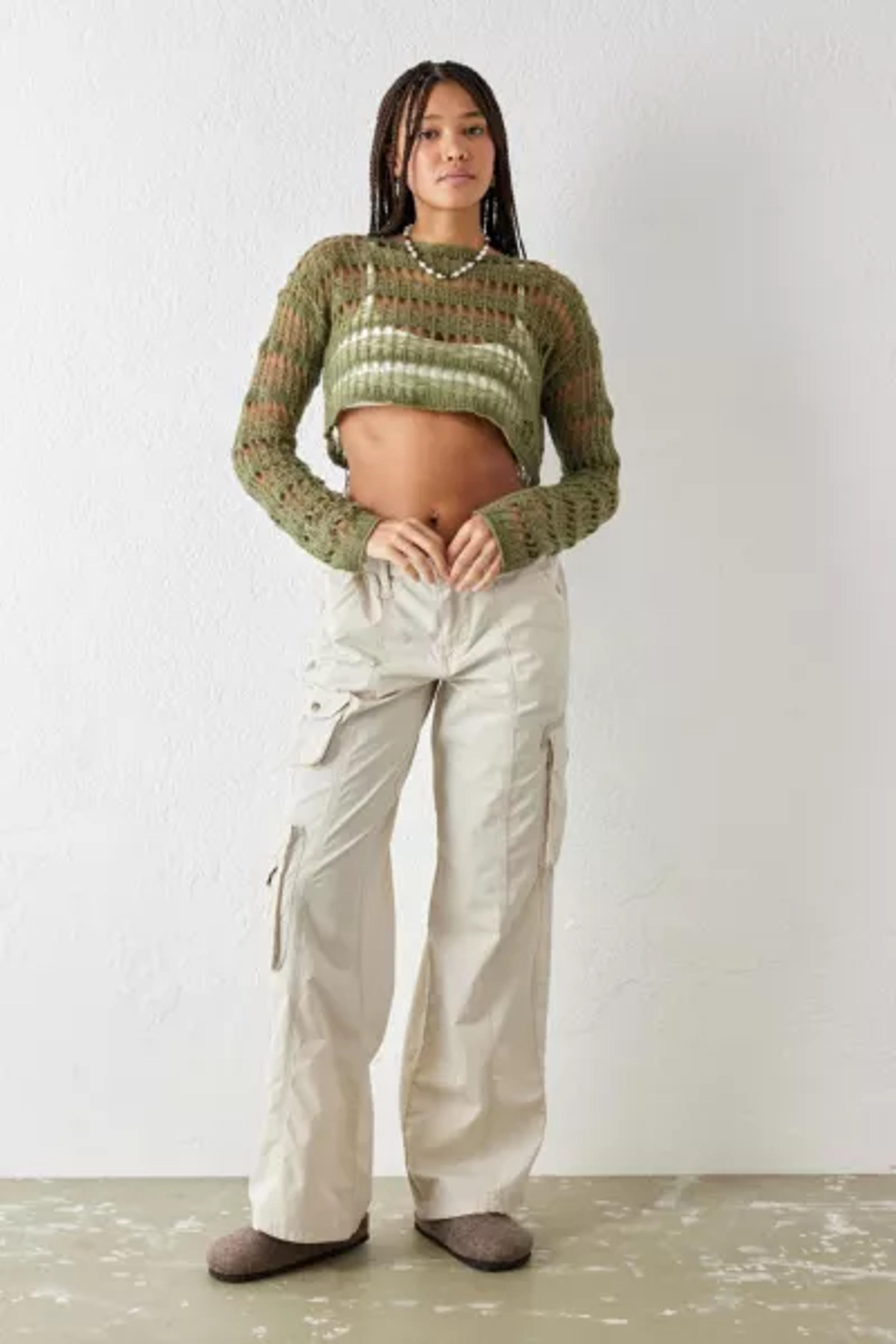 BDG Y2K Cream Multi-Pocket Cargo Pant | Urban Outfitters