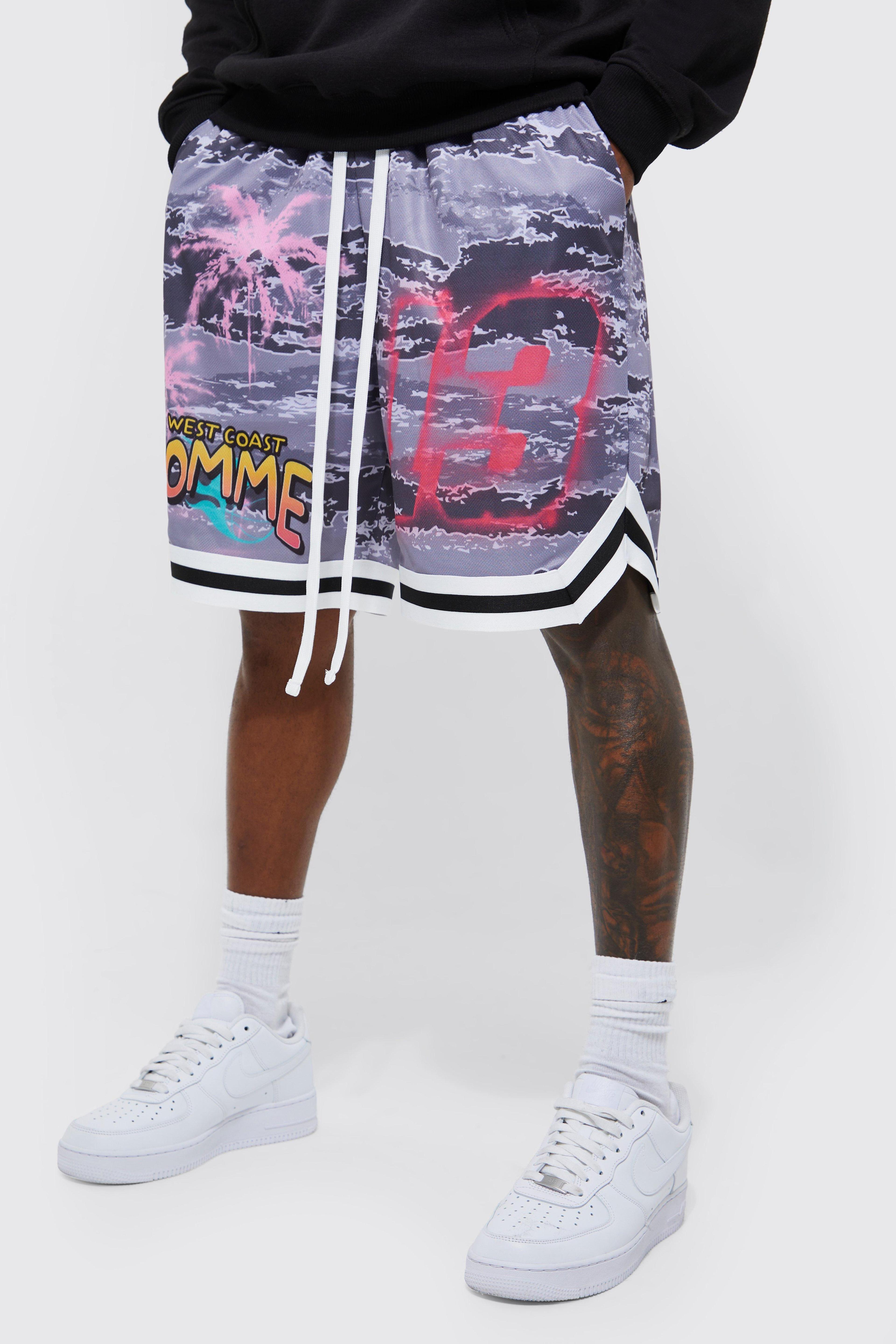 Basketball Mesh Camo Short | boohooMAN USA