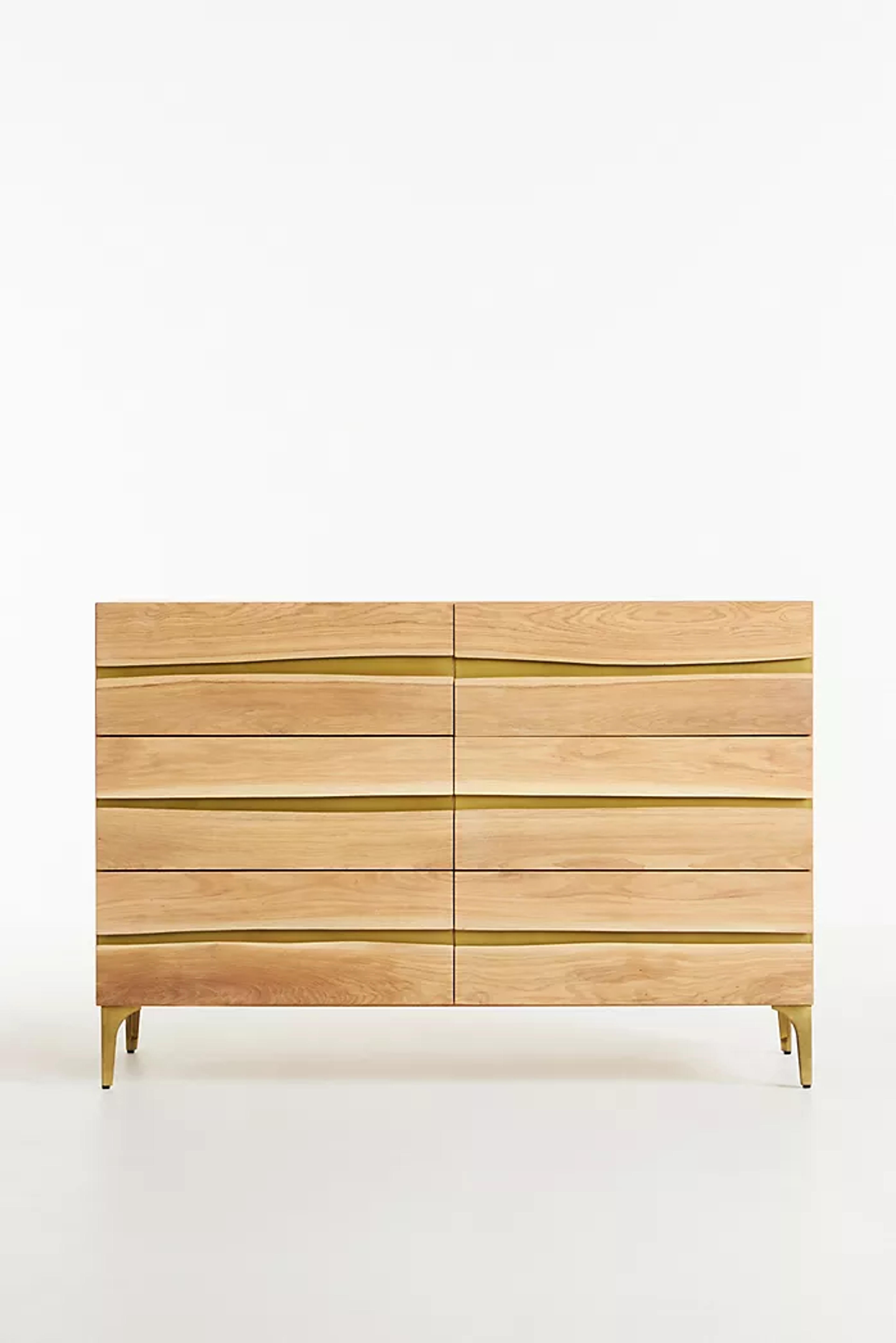 Prana Live-Edge Six-Drawer Dresser | Anthropologie