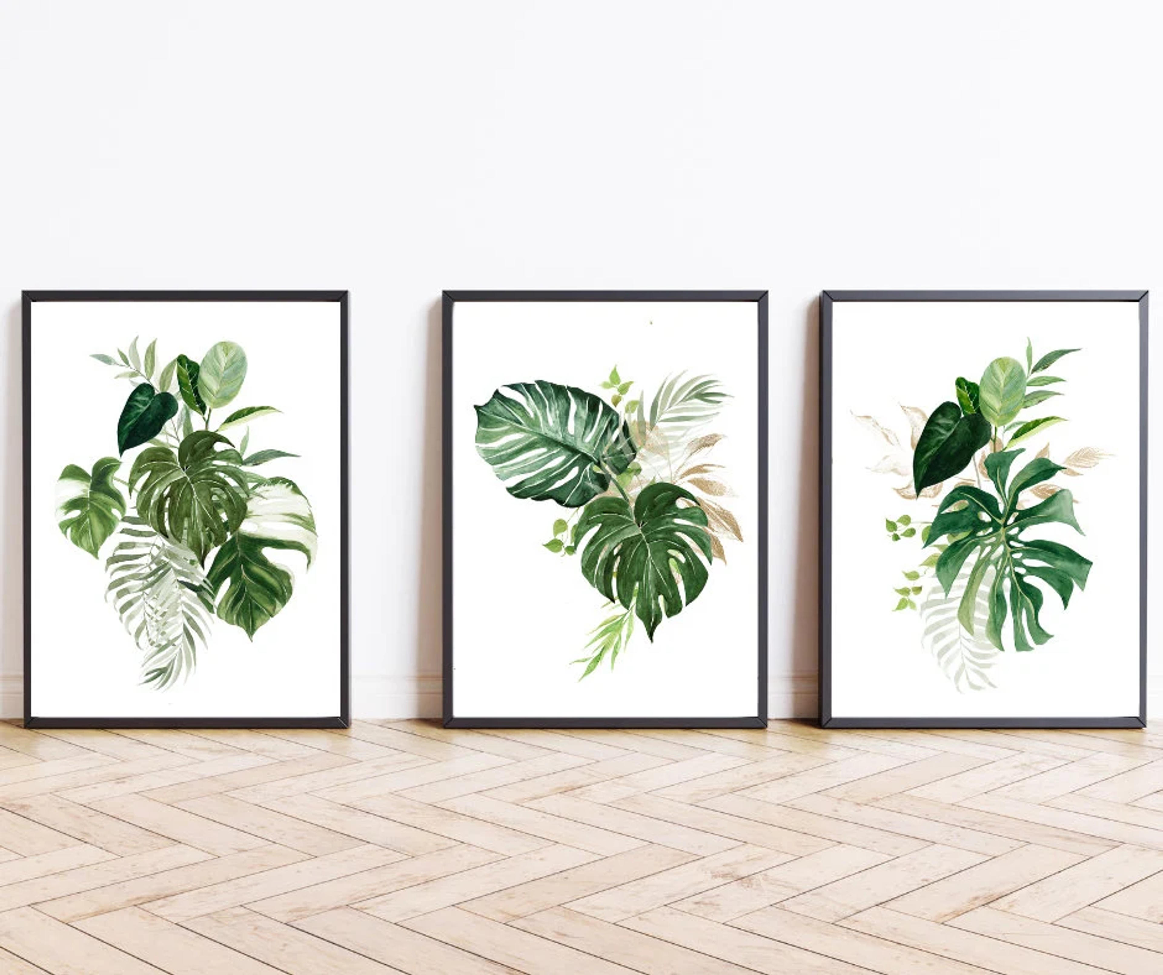 Monstera Prints Set of 3 Monstera Printable Wall Art Home - Etsy