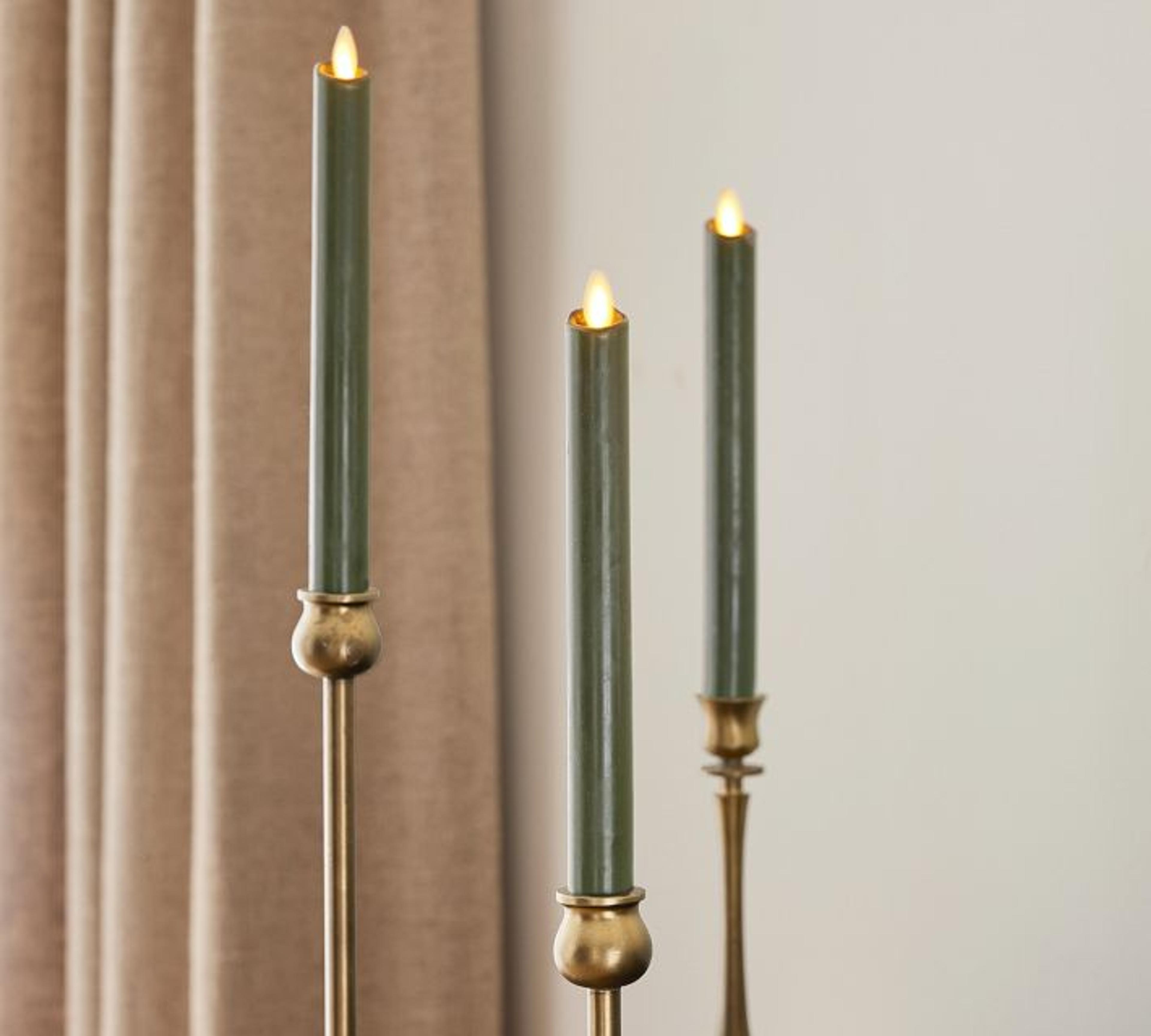 Premium Flickering Flameless Wax Taper Candle