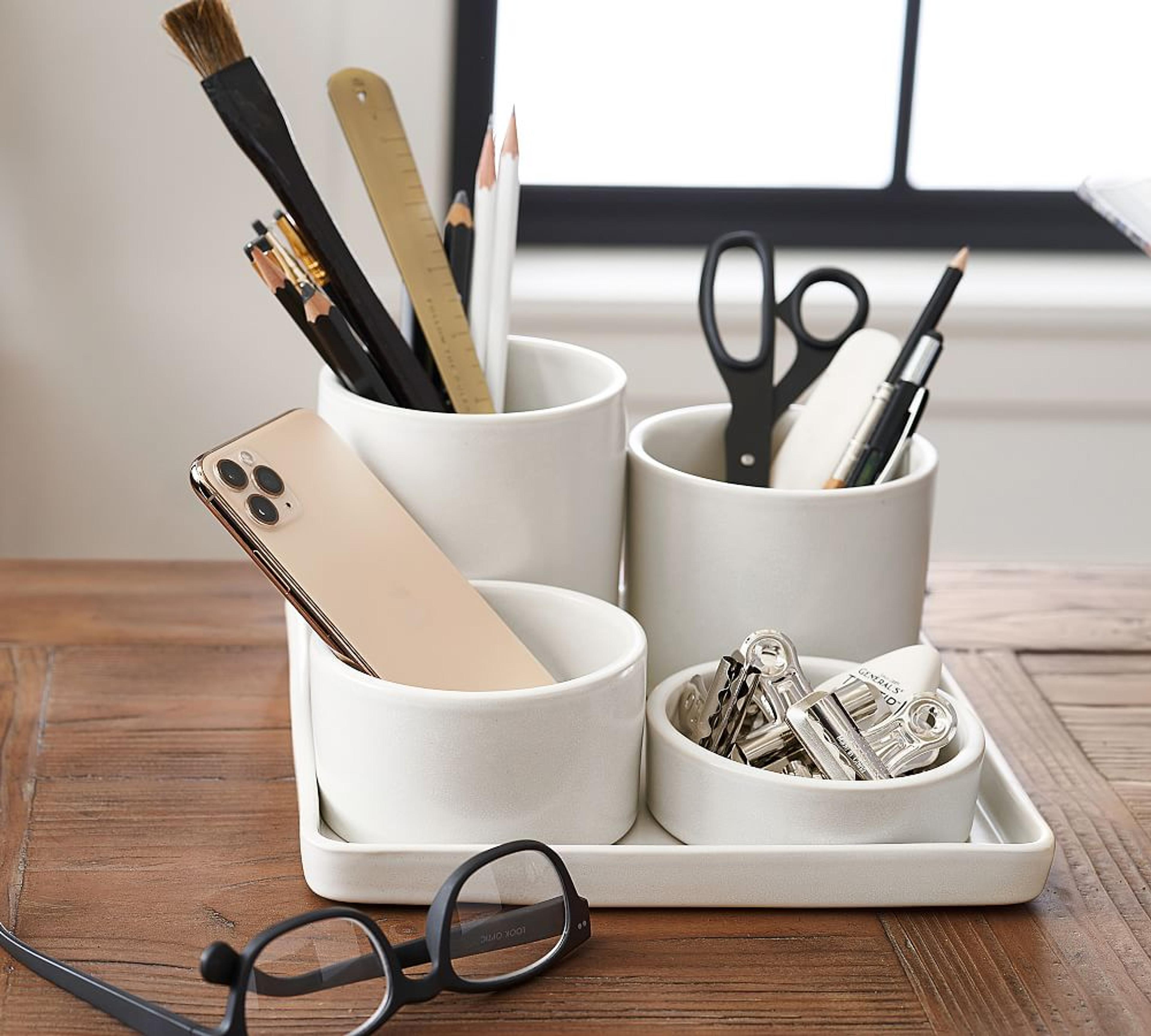 Mason Desktop Organizing Collection - Ivory | Pottery Barn