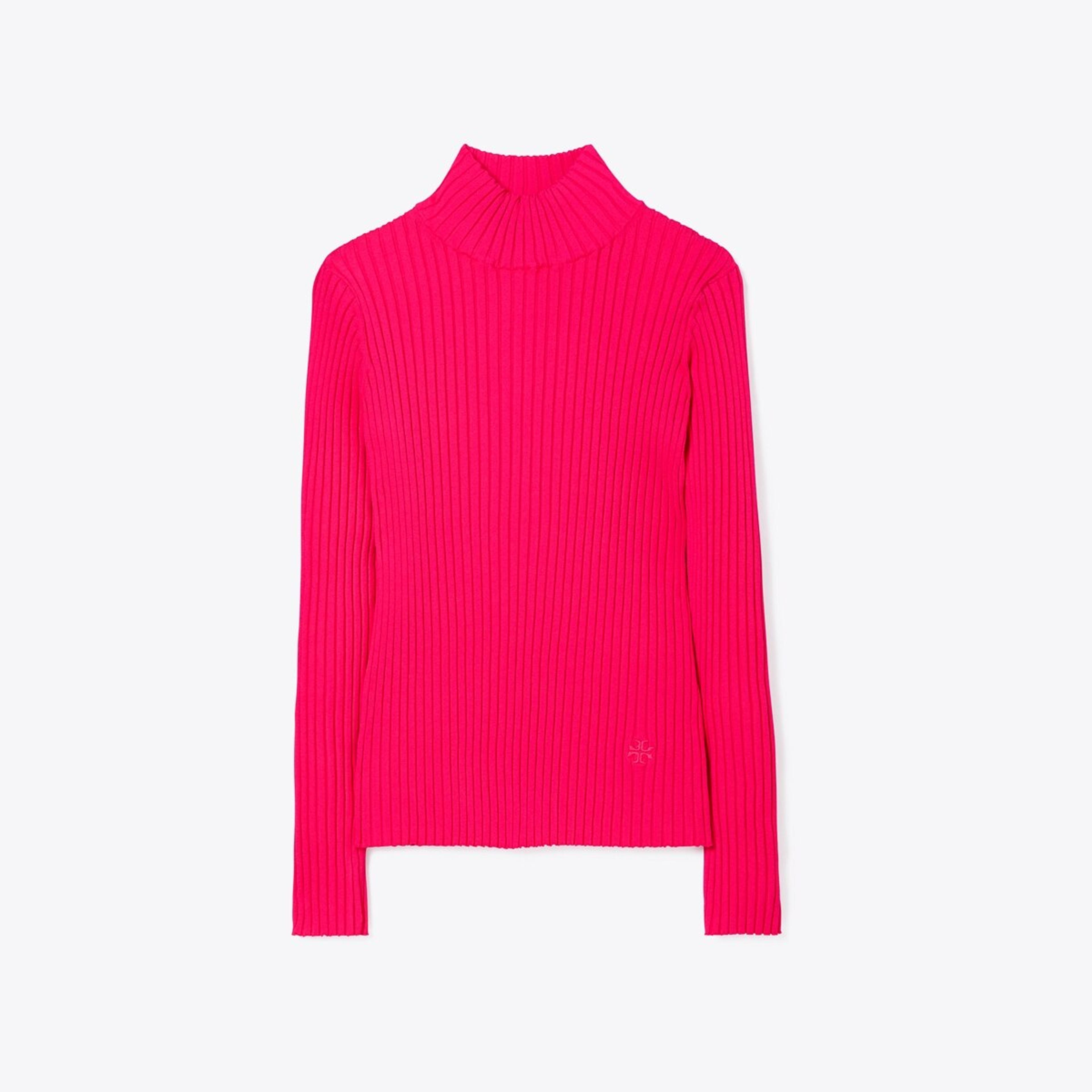 Ribbed Soft Tech Knit Turtleneck: Women's Designer Sweaters | Tory Sport