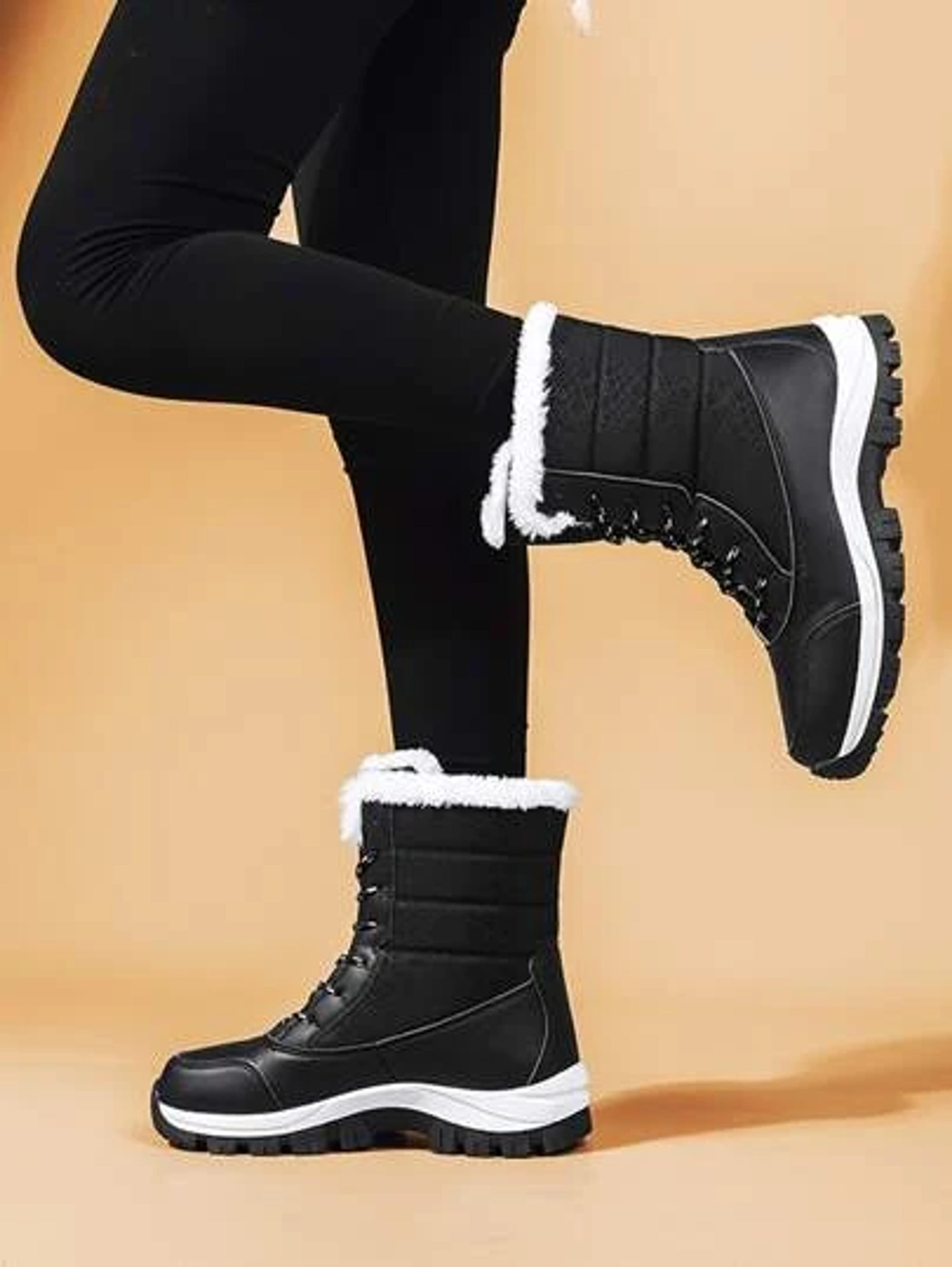 Lace-up Front Thermal Lined Snow Boots | SHEIN USA