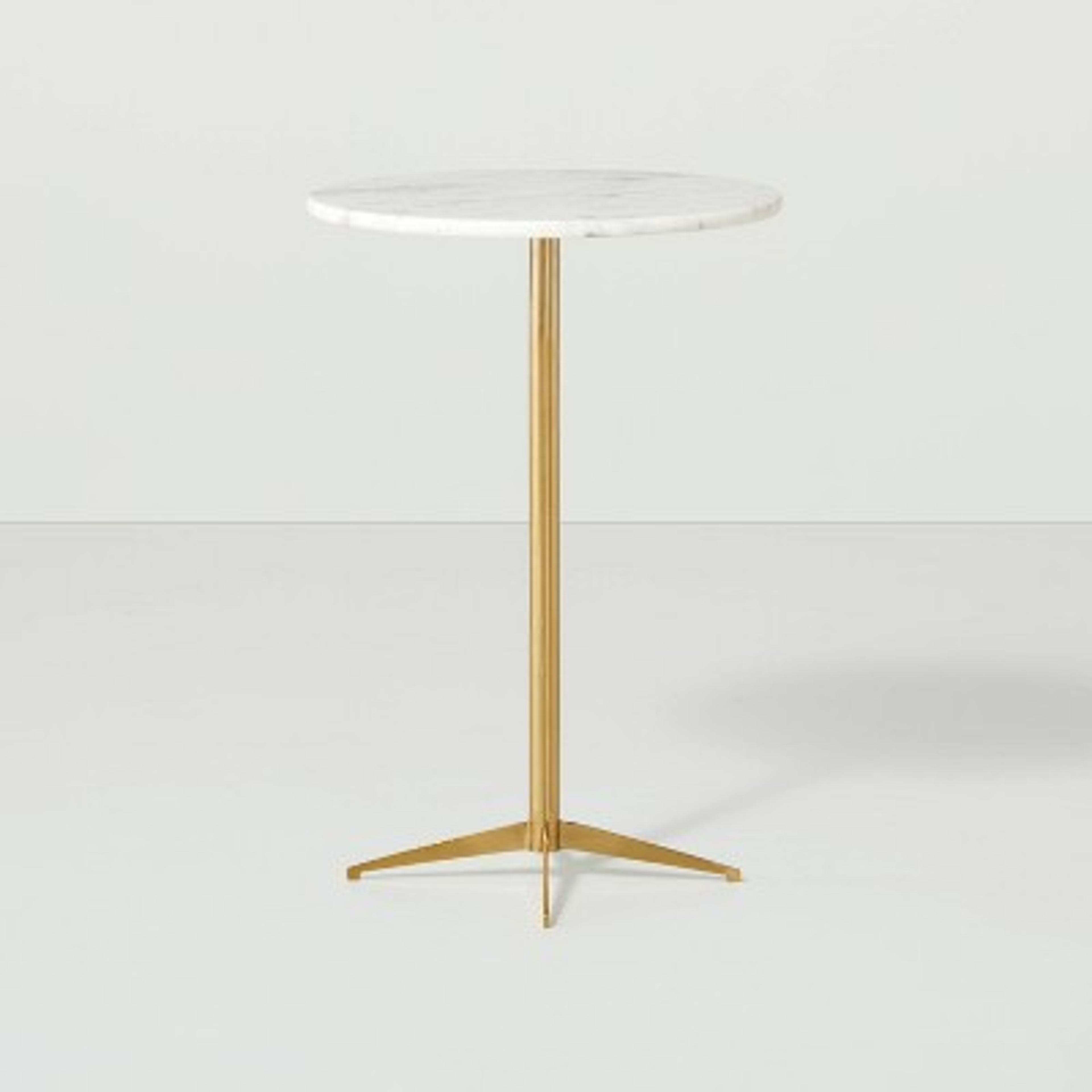 Marble Top Accent Table Brass/White - Hearth & Hand™ with Magnolia