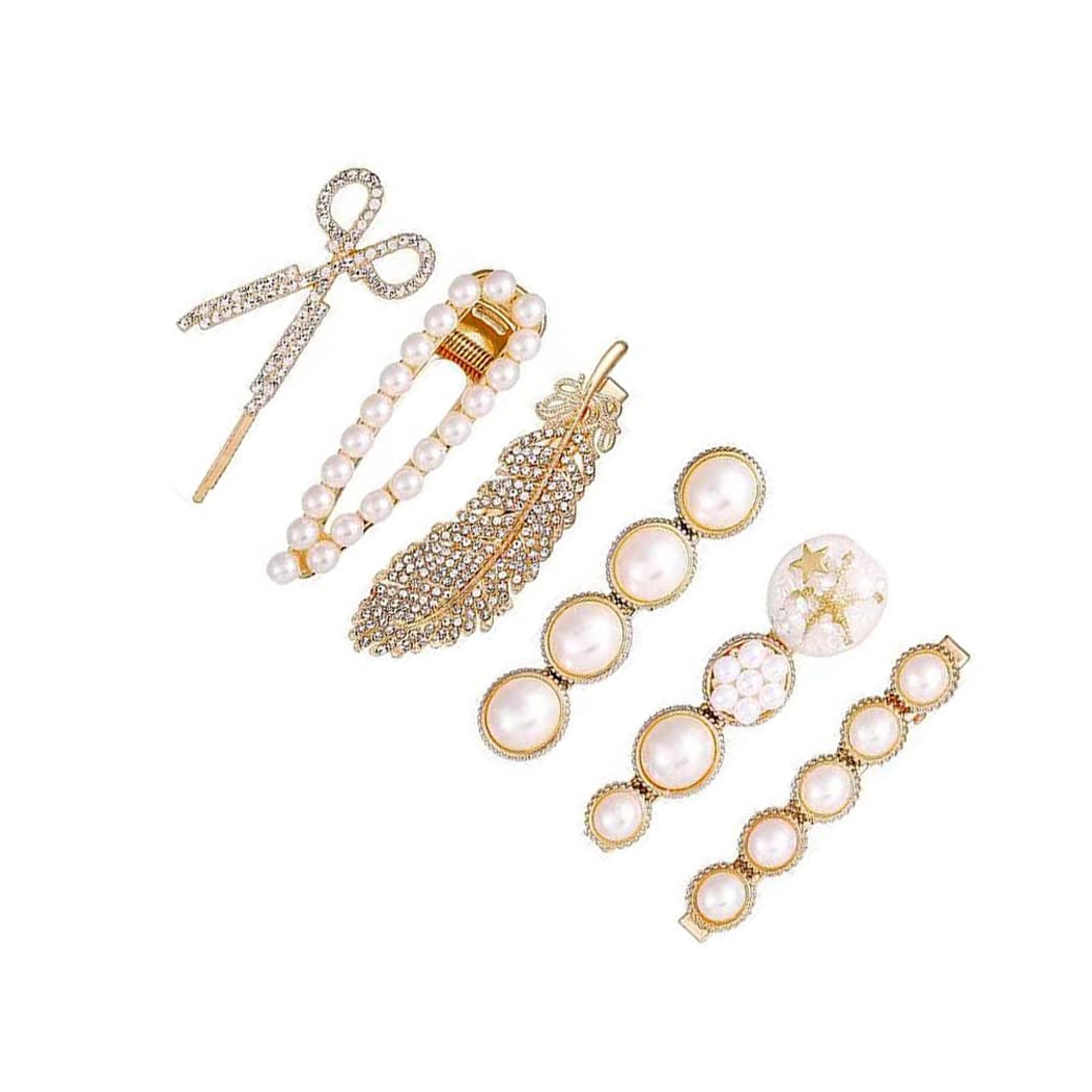 Amazon.com : Pearls Hair Clips Claw for Women Girls Big Hair Claw Clips for Thick Thin Hair for Birthday Gifts Bling Hairpins Headwear Barrette Styling Tools Accessories : Beauty & Personal Care