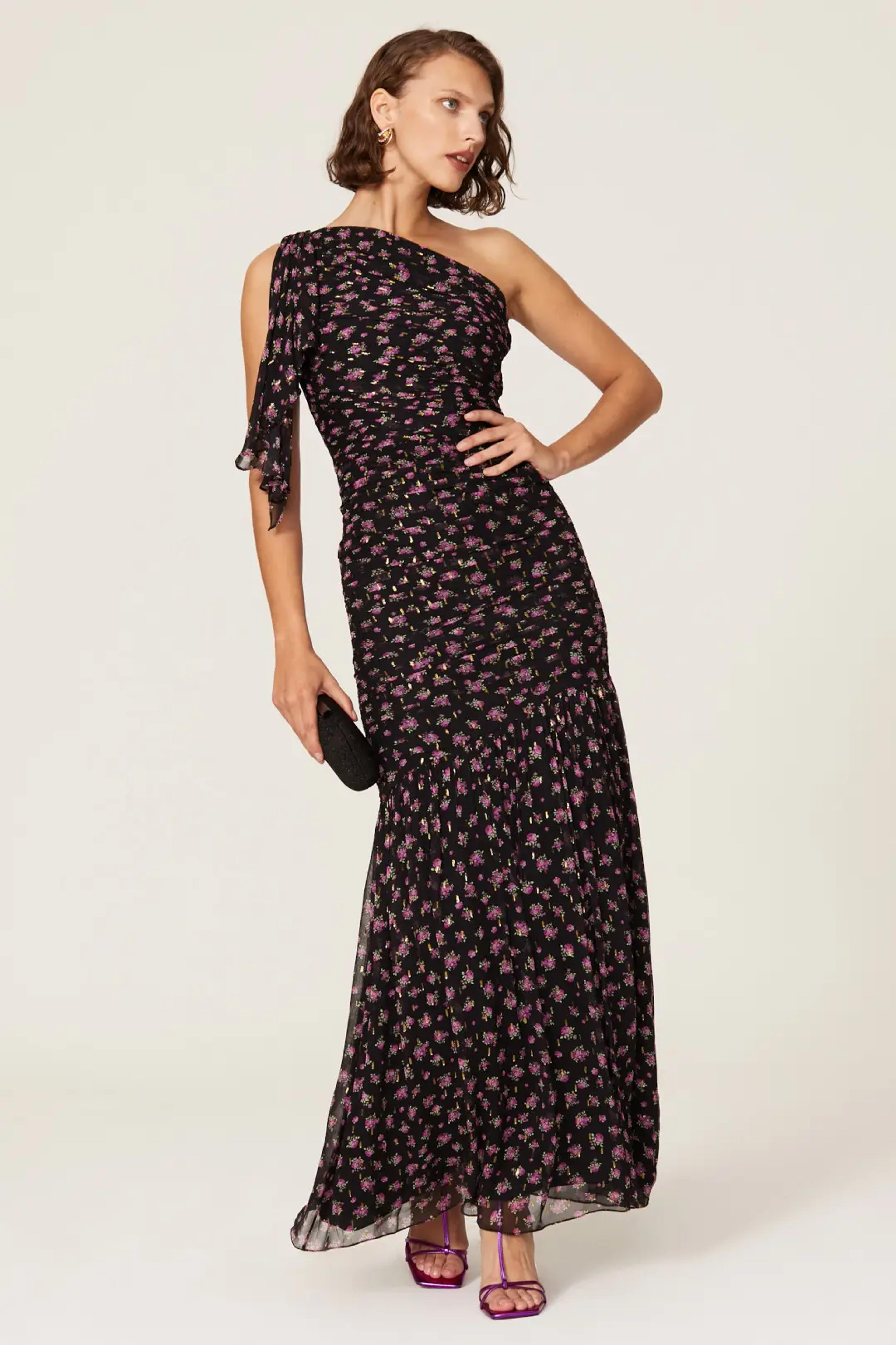 Vivine Tossed Rose Gown by Shoshanna for $65 - $80 | Rent the Runway