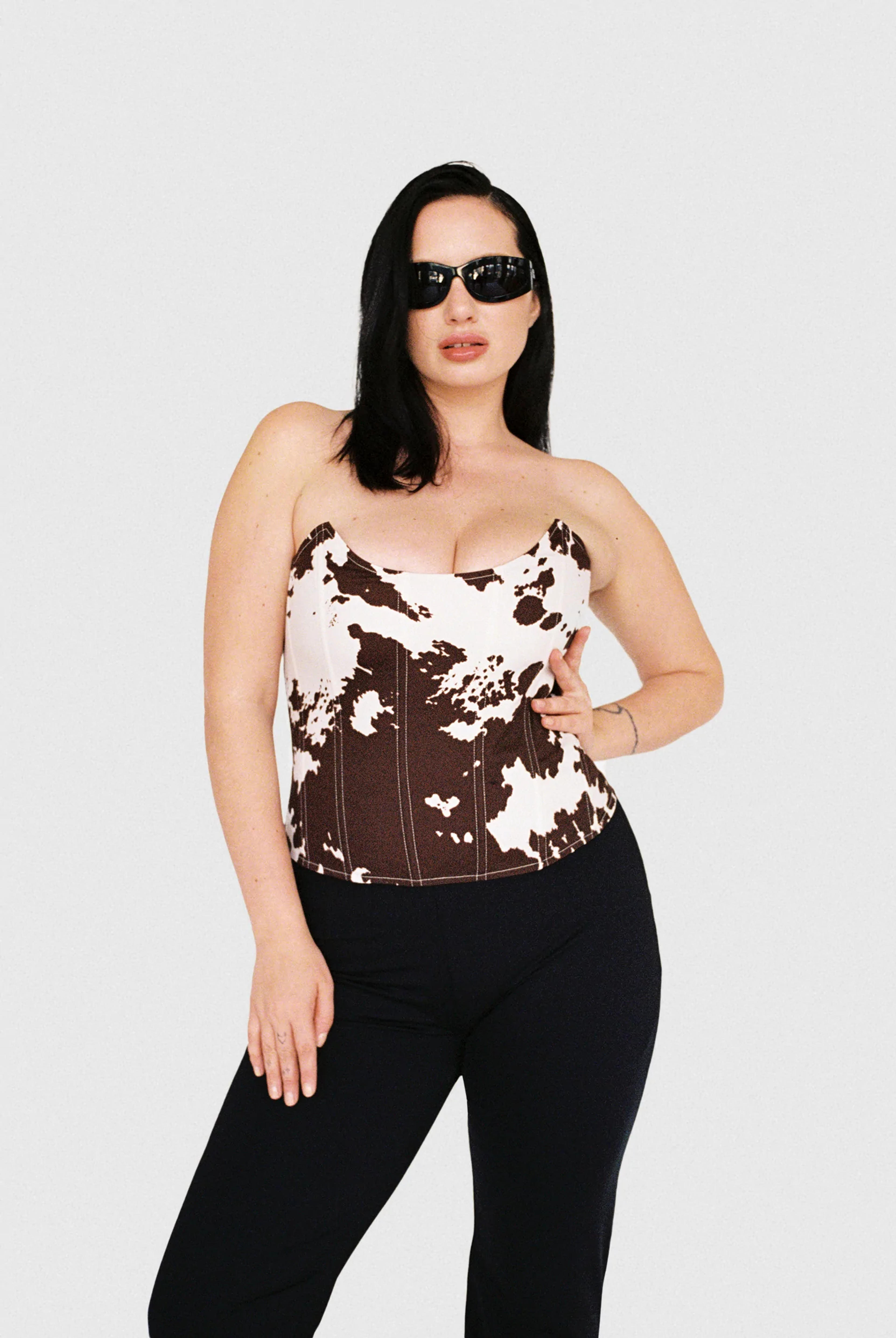 LEIA CORSET - COW PRINT — Miaou