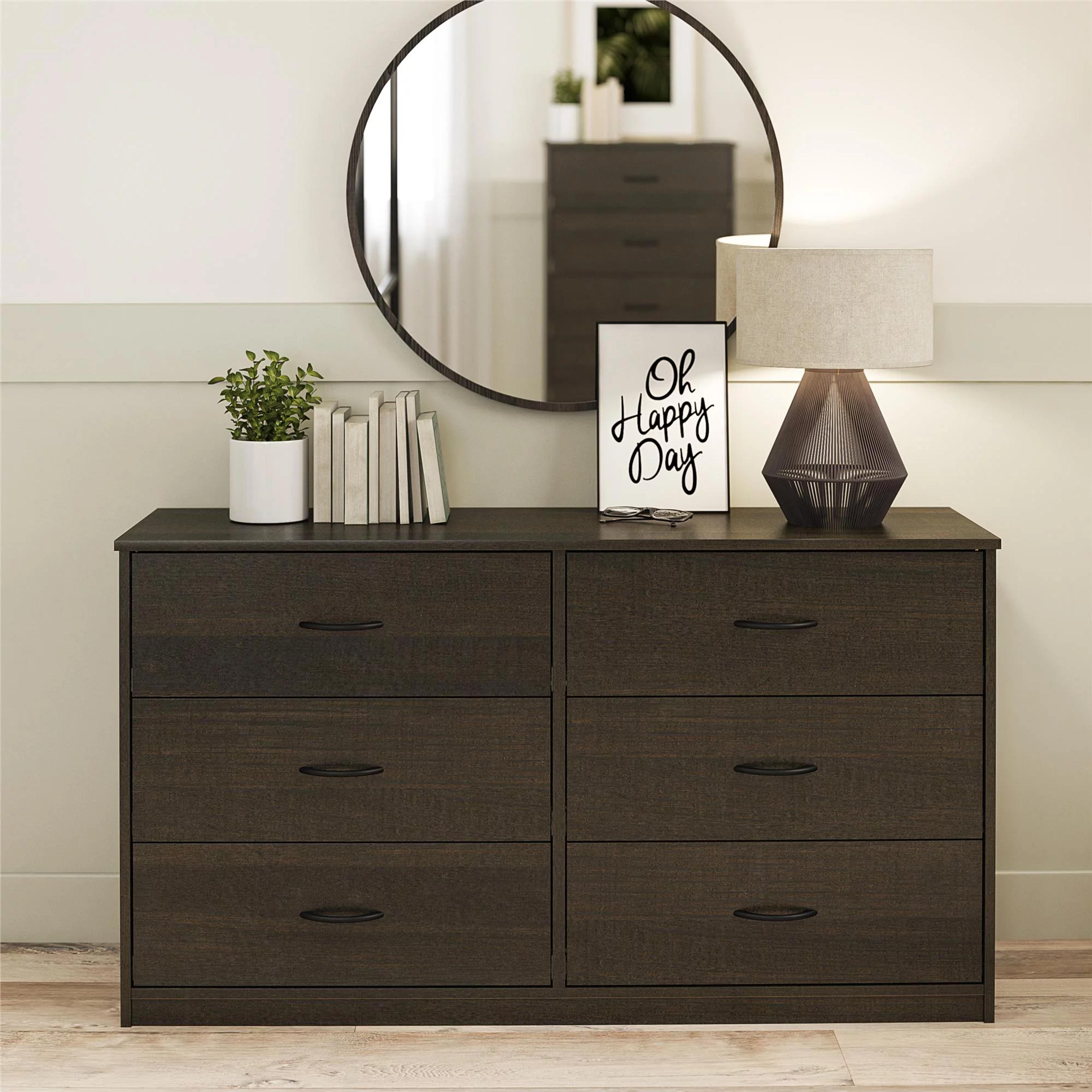 Mainstays Classic 6 Drawer Dresser, Espresso - Walmart.com