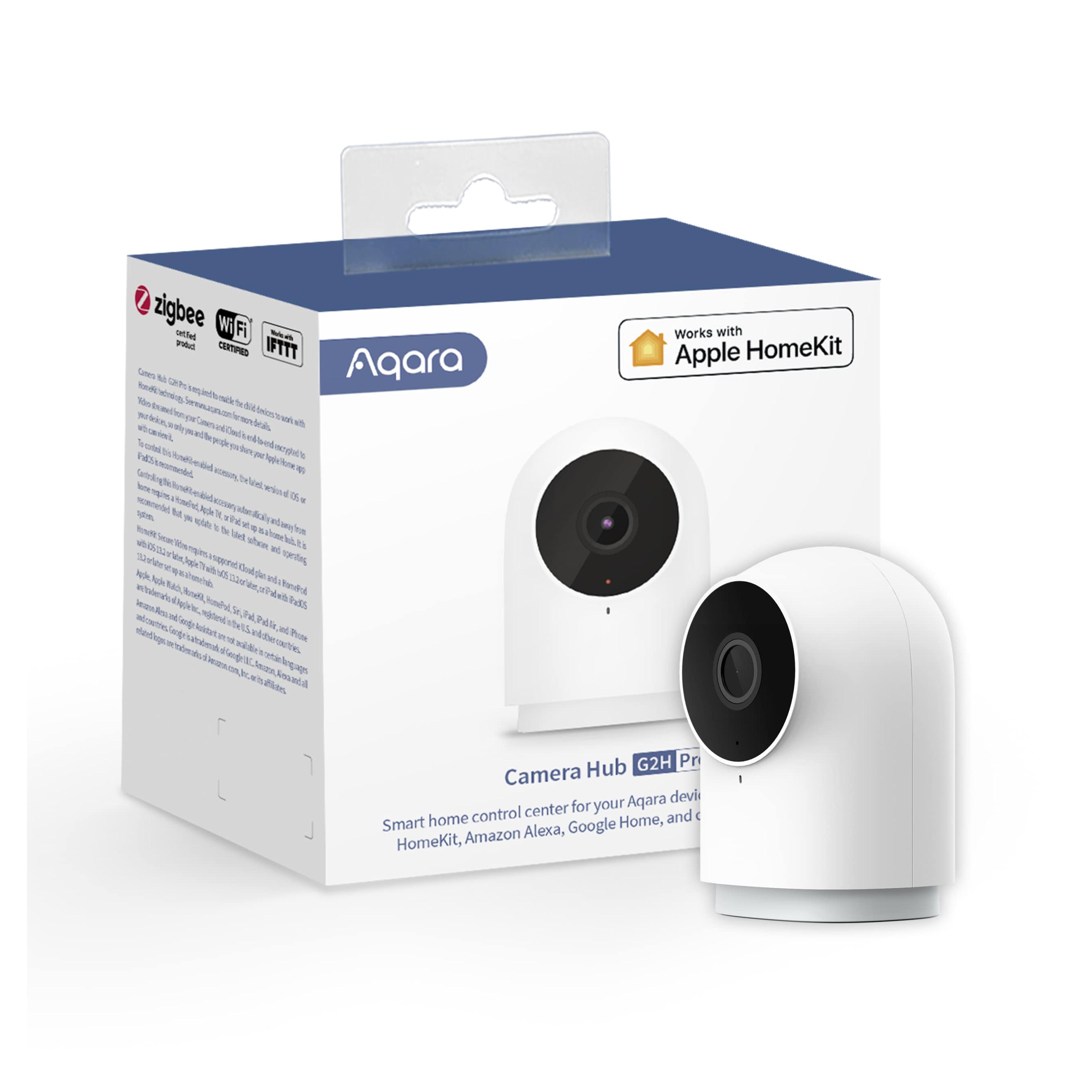 Aqara Security Camera Hub Indoor G2H Pro, 1080p HD HomeKit Secure Video Indoor Camera, Night Vision, Two-Way Audio, Zigbee Hub, Plug-in Cam Compatible with Alexa, Google Assistant, Works with IFTTT