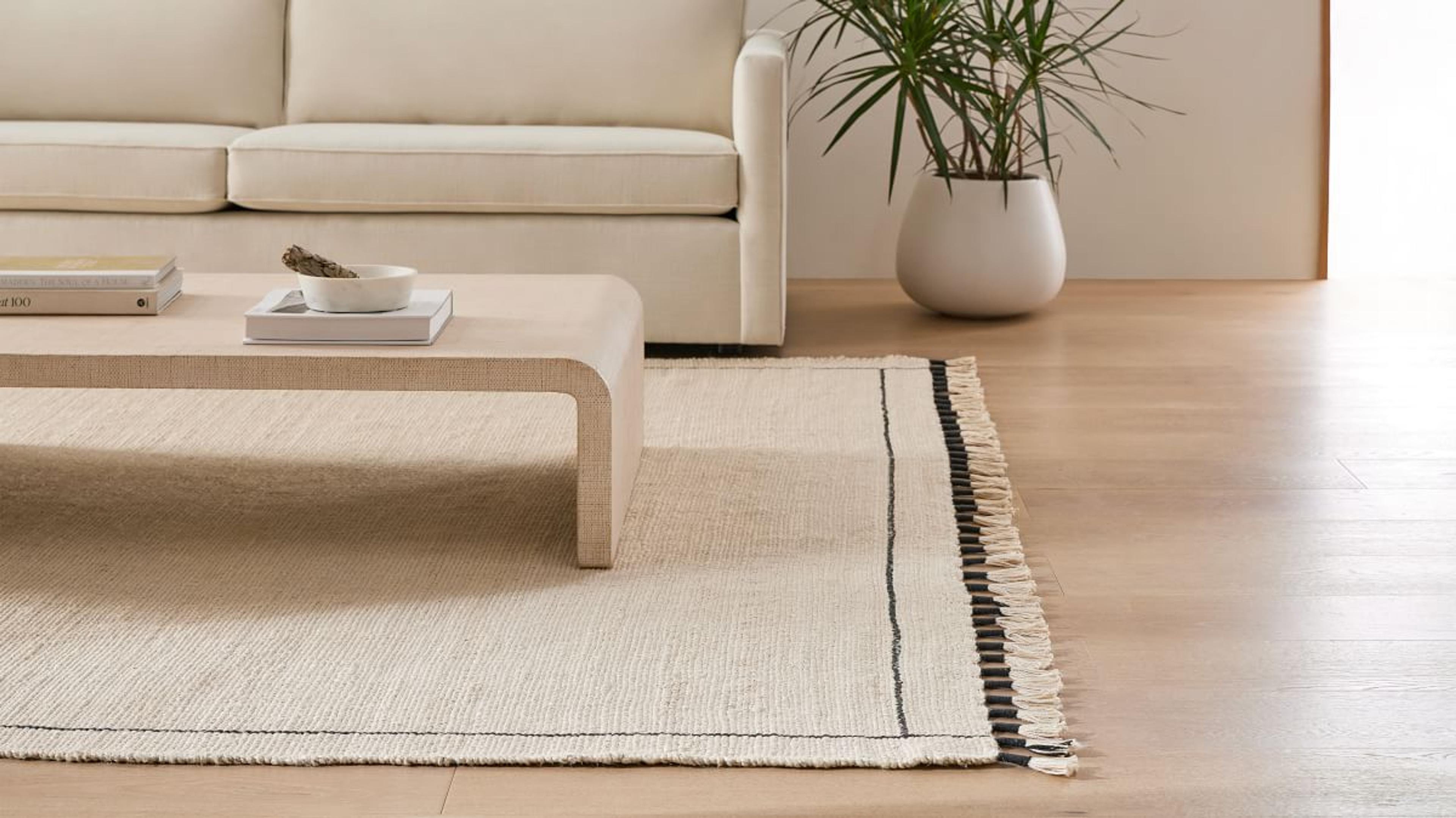 Tassel Trim Jute Rug | West Elm