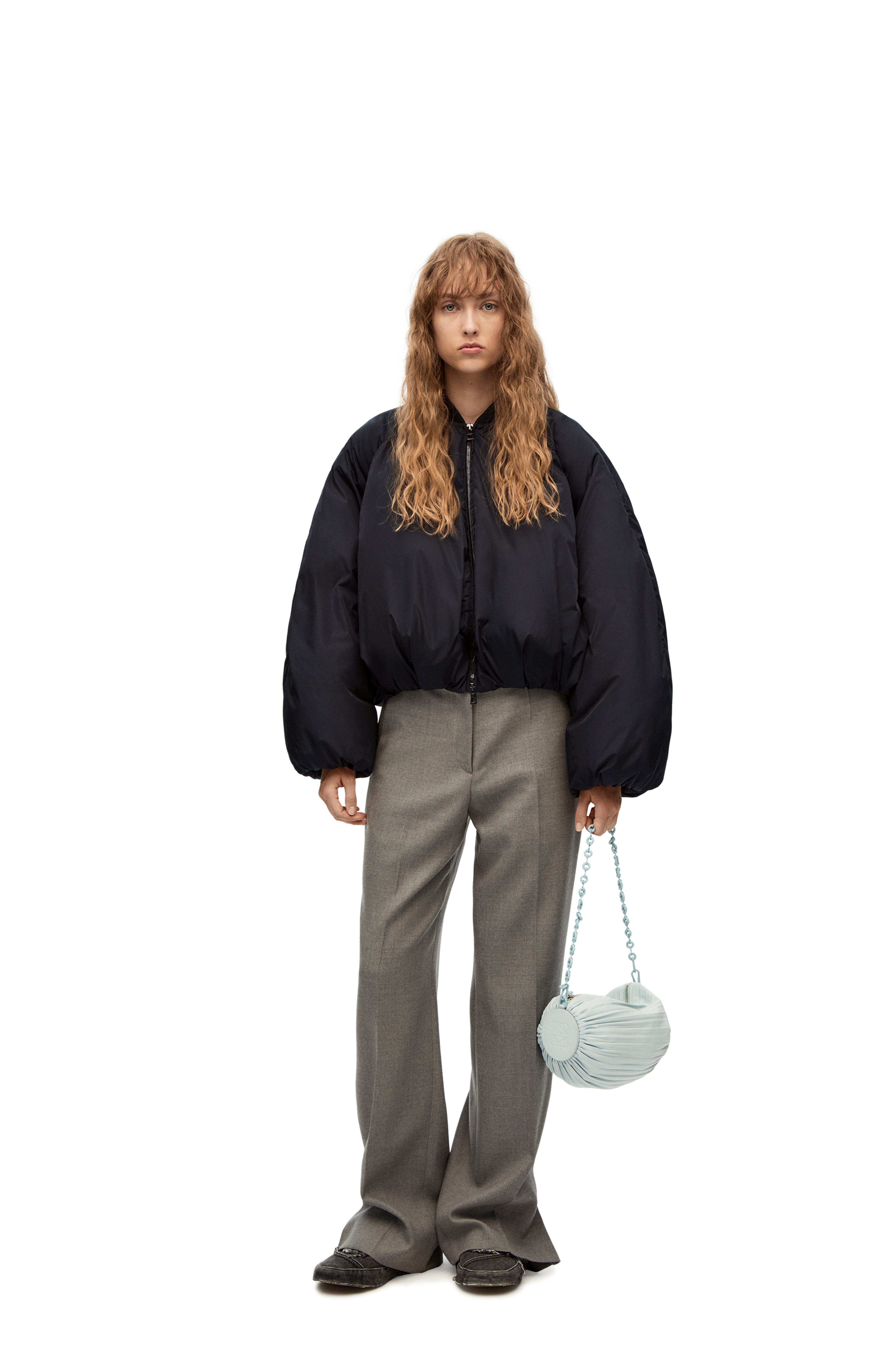 Padded bomber jacket in nylon Black - LOEWE