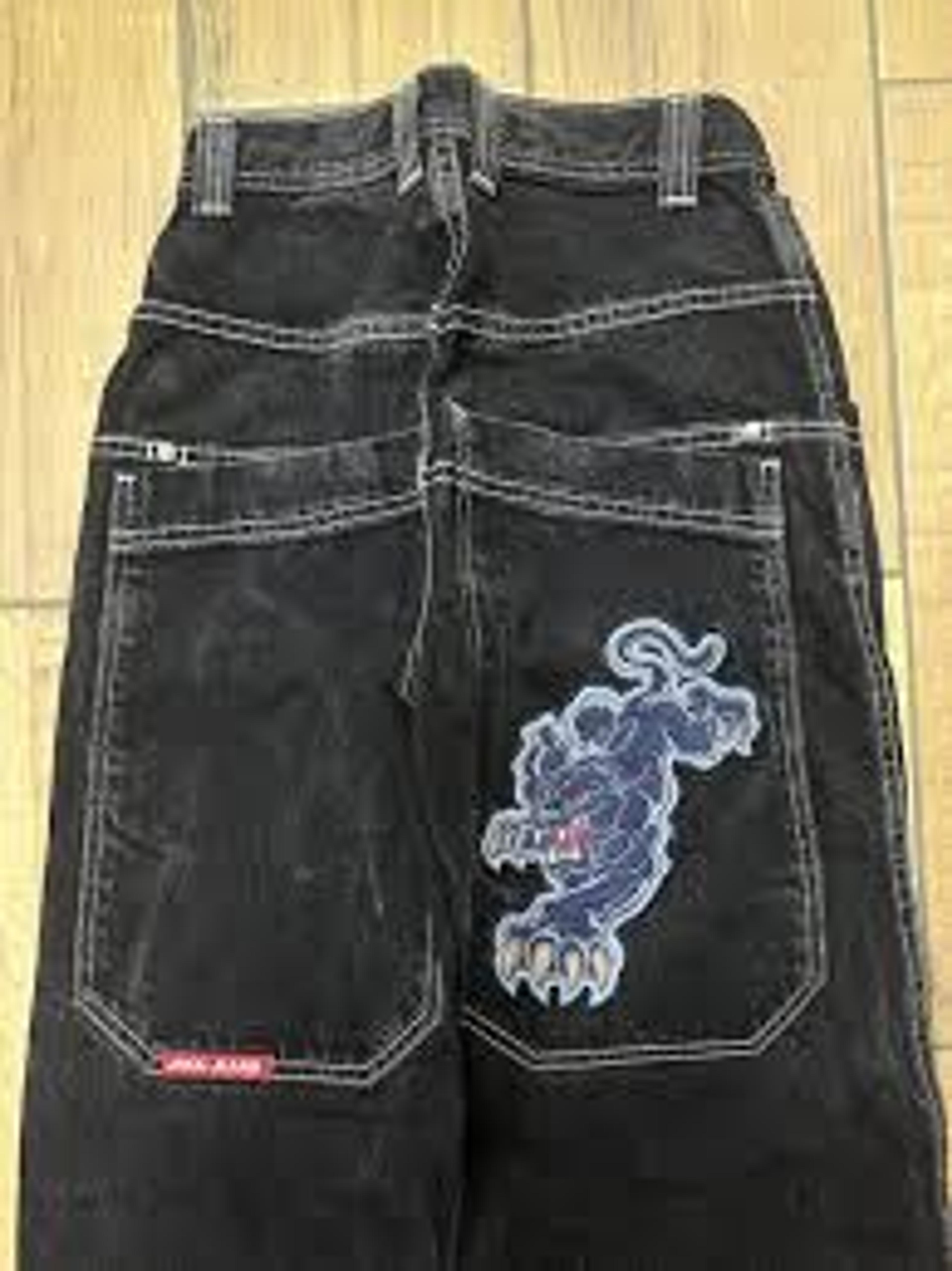 JNCO Puma Tiger Embroidery Vintage Baggy Jeans 90's