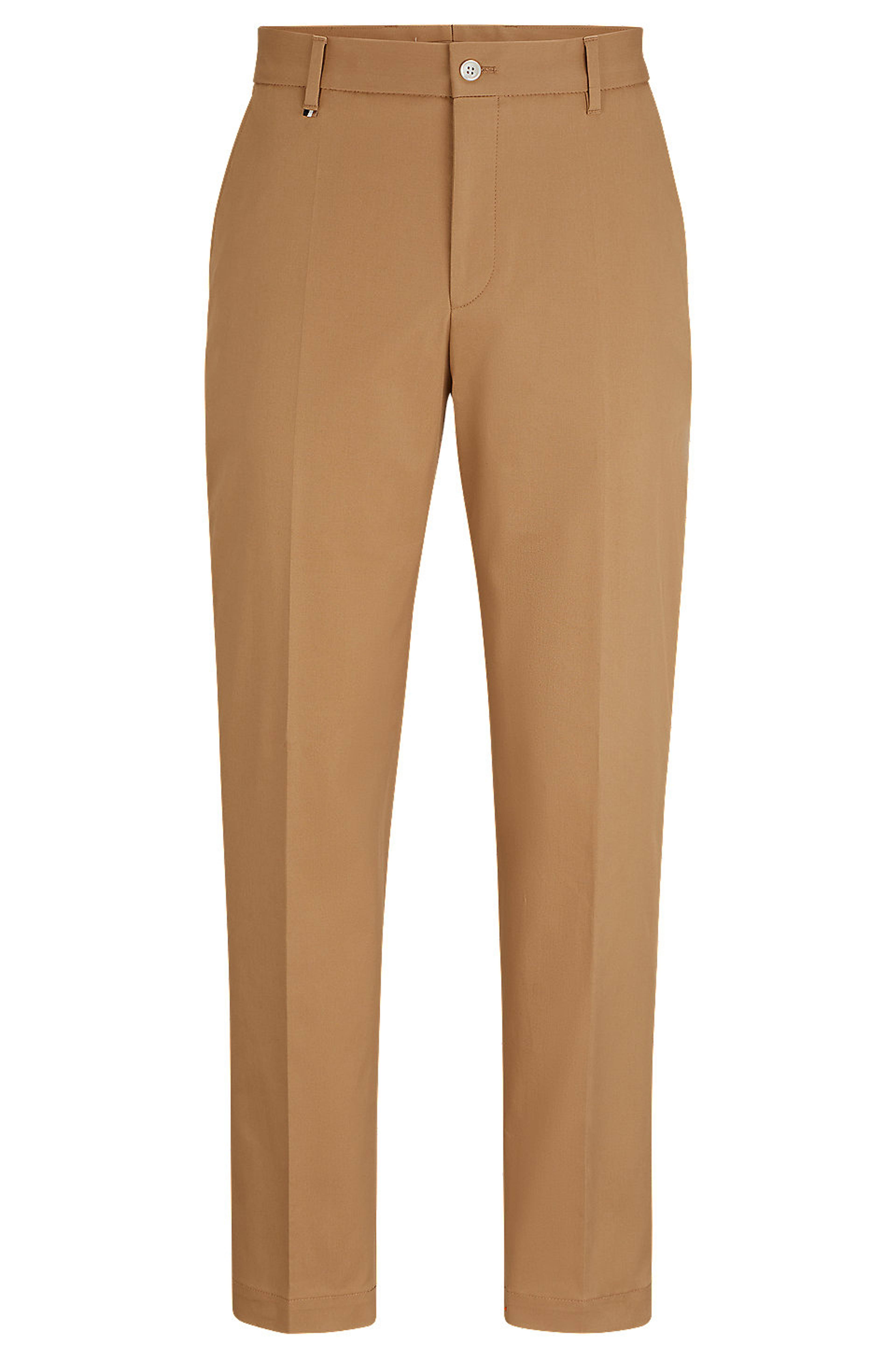 BOSS - Relaxed-fit button-up trousers in stretch cotton