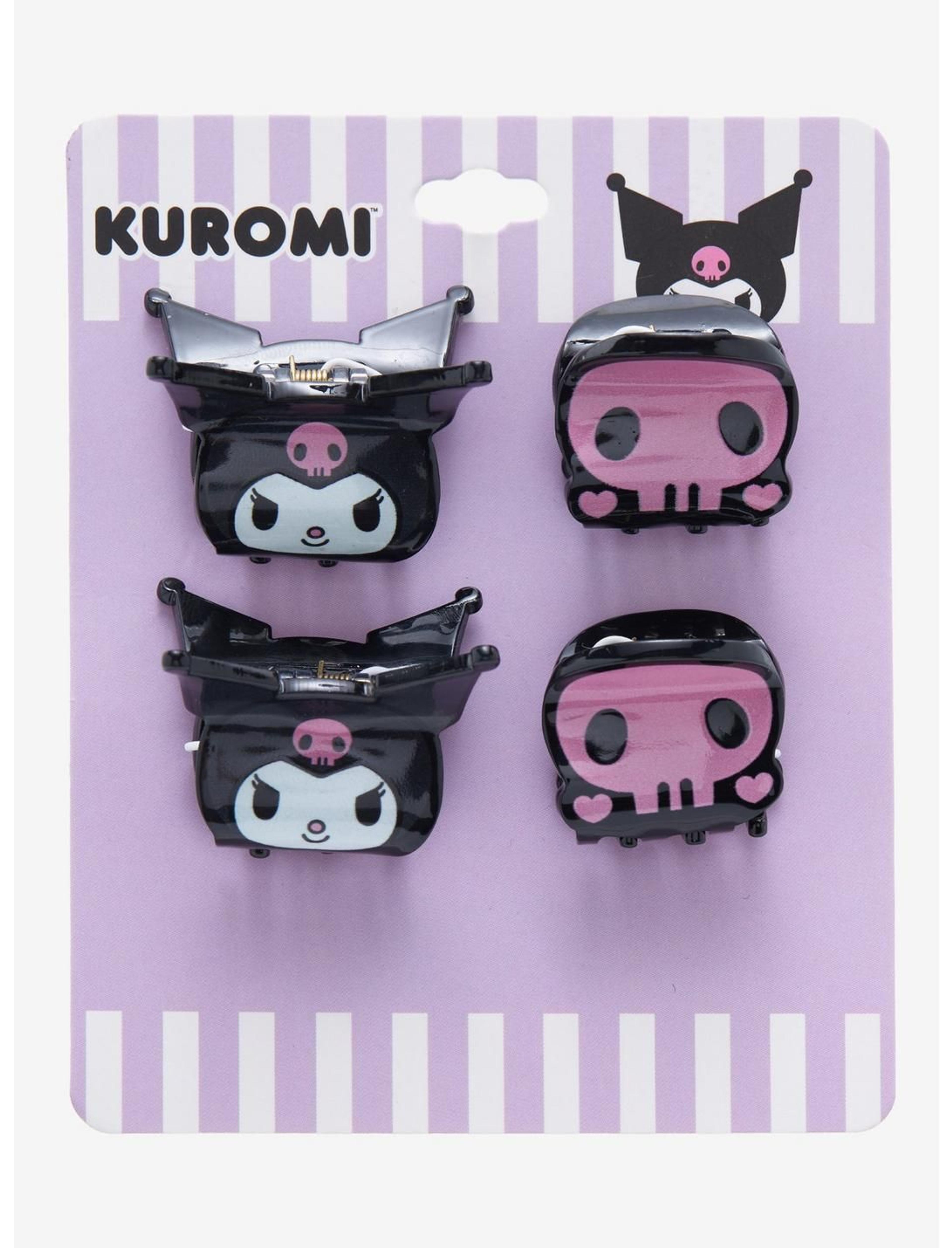 Kuromi Skull Mini Claw Hair Clip Set